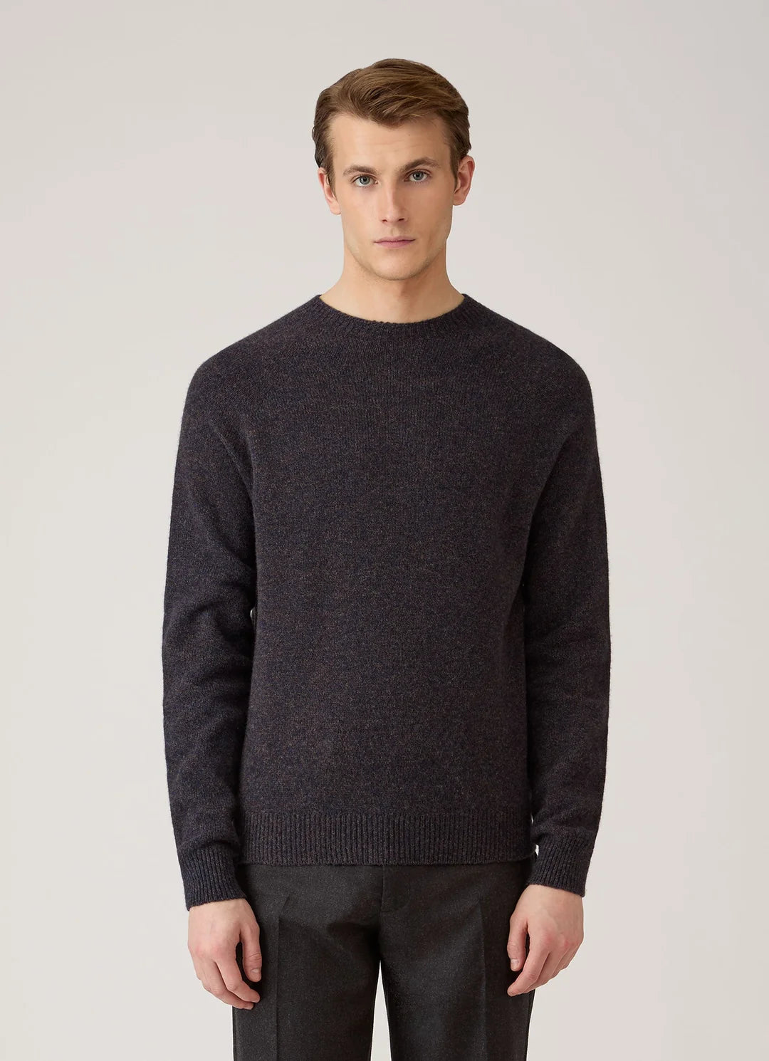 Lambswool Crewneck - Midnight Navy Twist