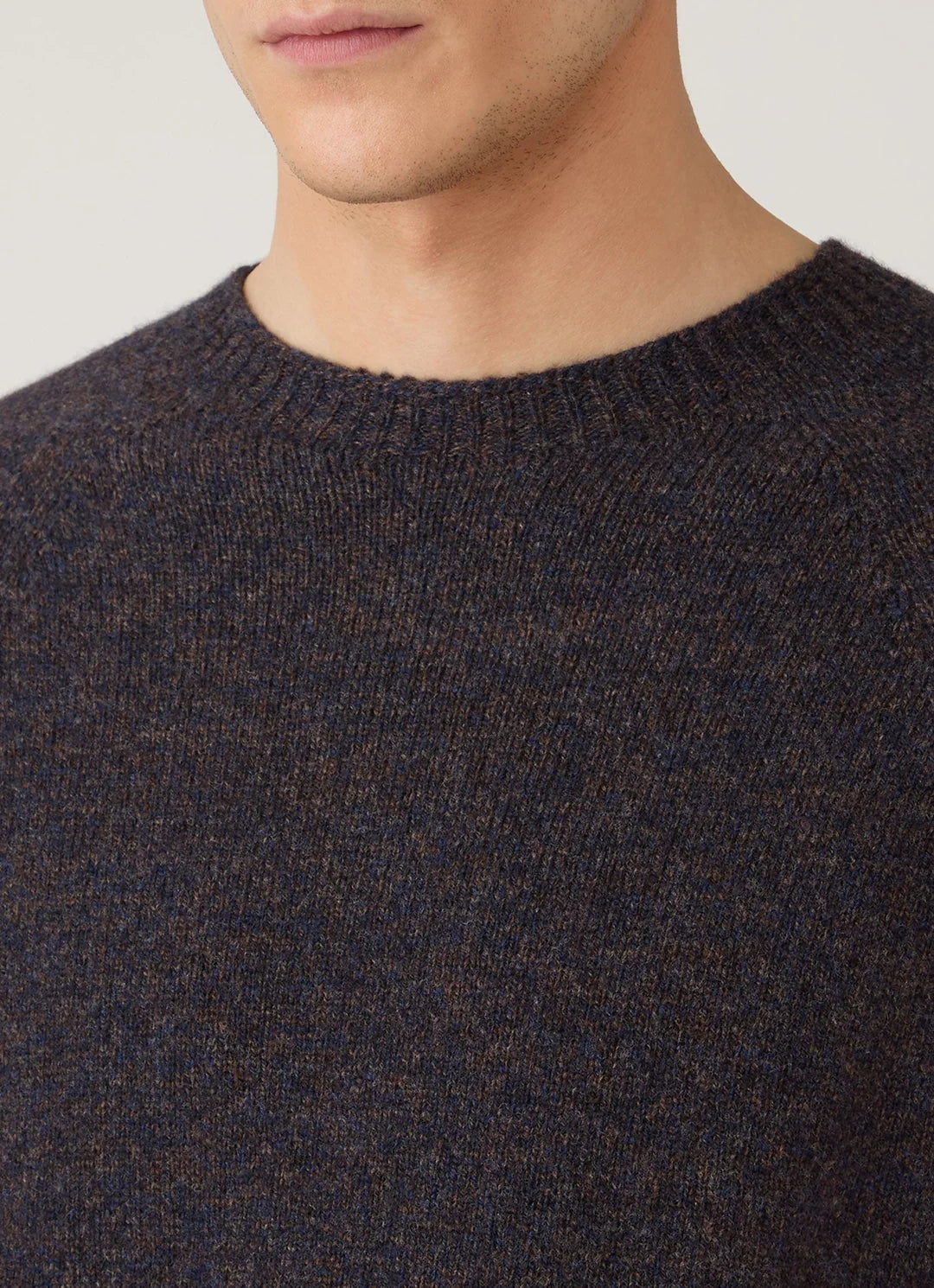 Lambswool Crewneck - Midnight Navy Twist