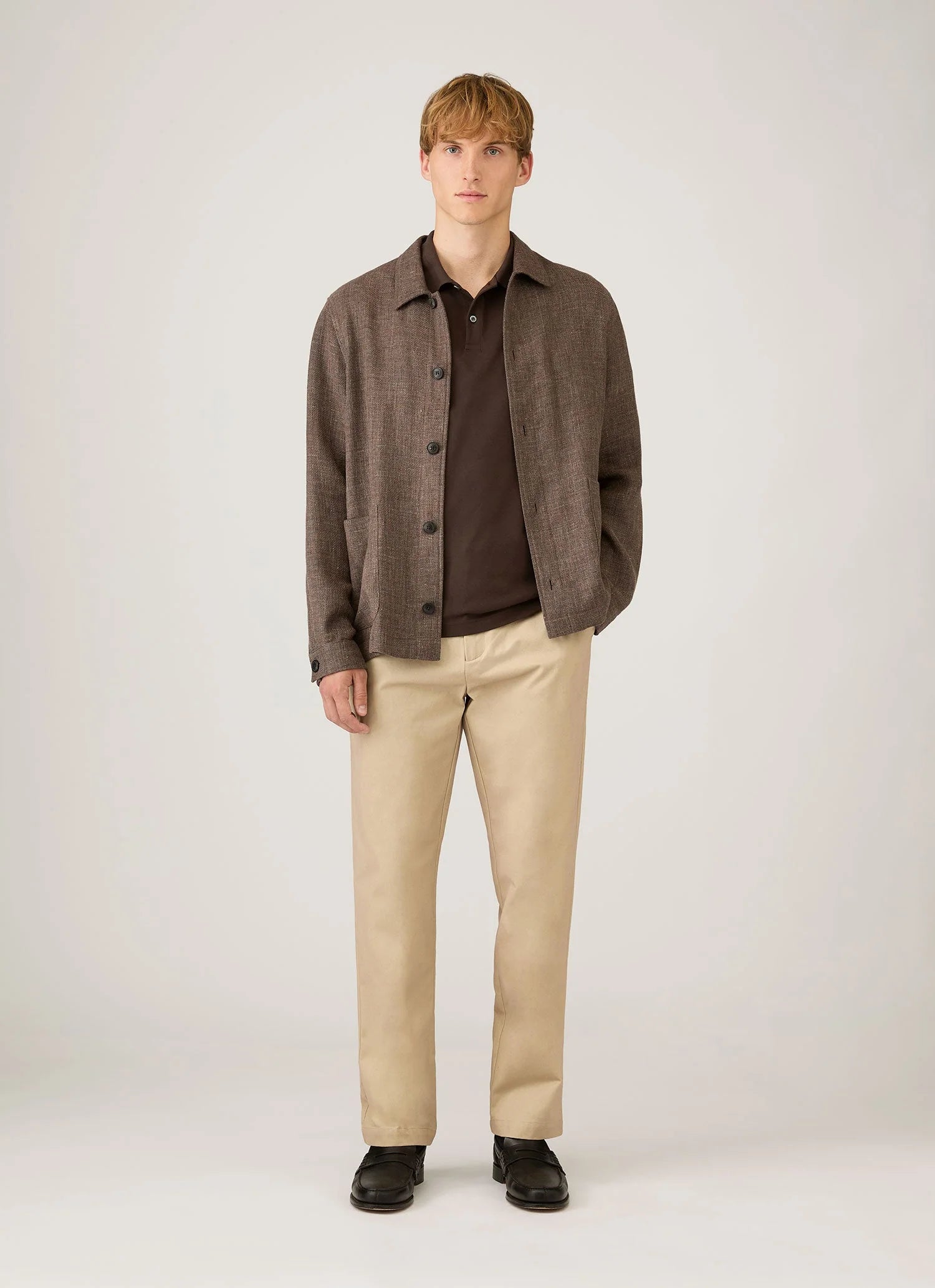 Piqué Cotton Polo Shirt - Dark Chocolate