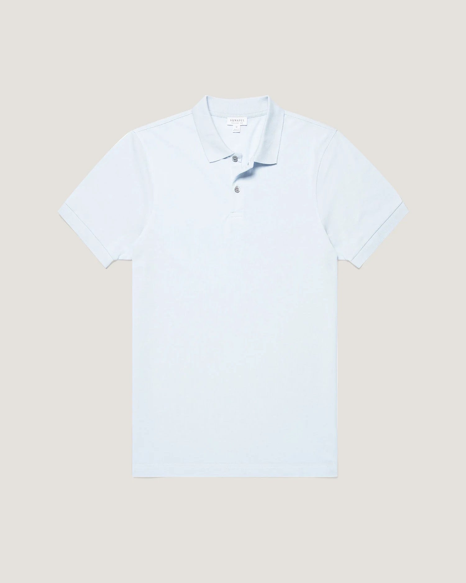 Piqué Cotton Polo Shirt - Pastel Blue