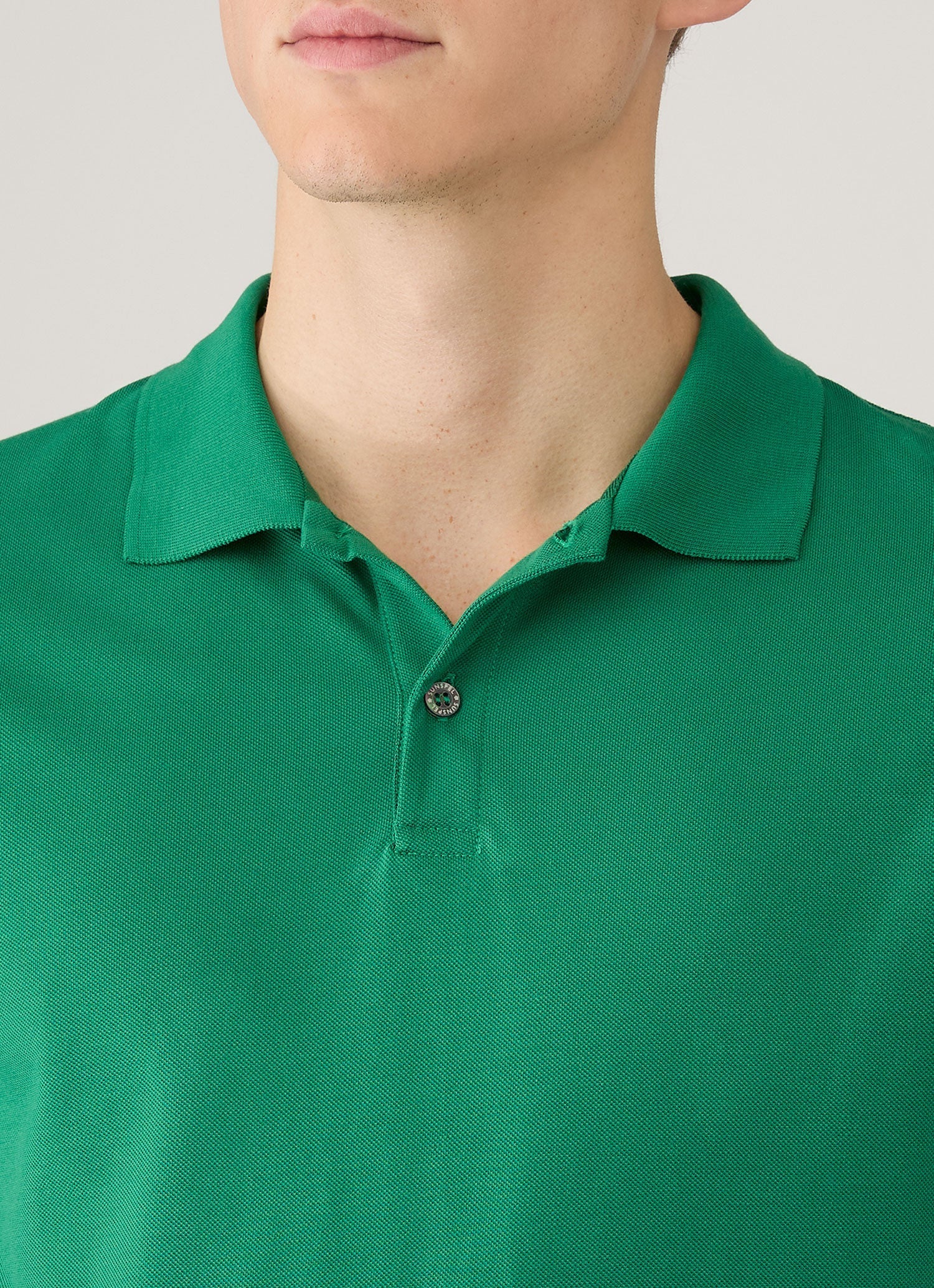 Piqué Cotton Polo Shirt - Bright Green