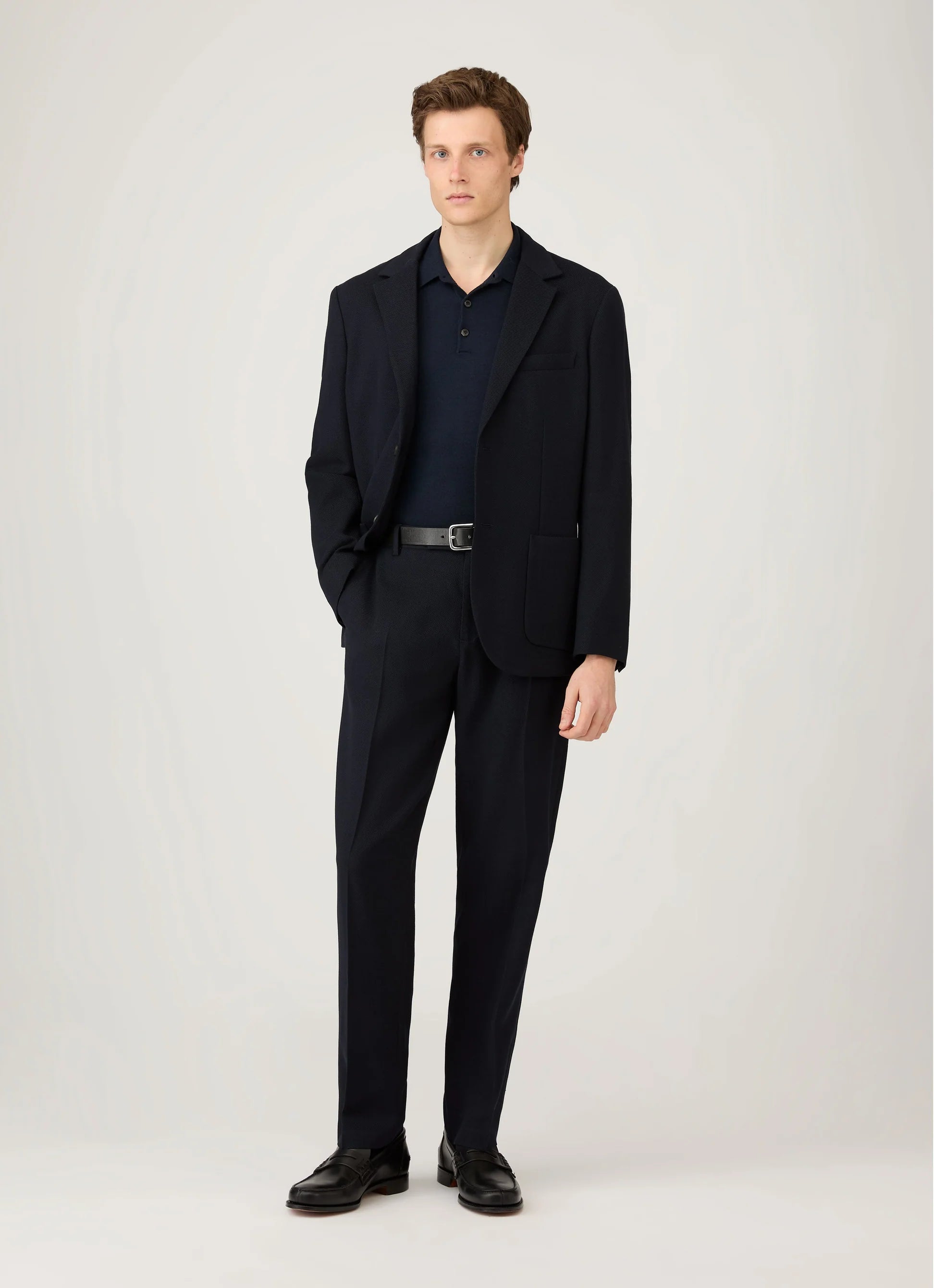 Merino LS Polo Shirt - Navy