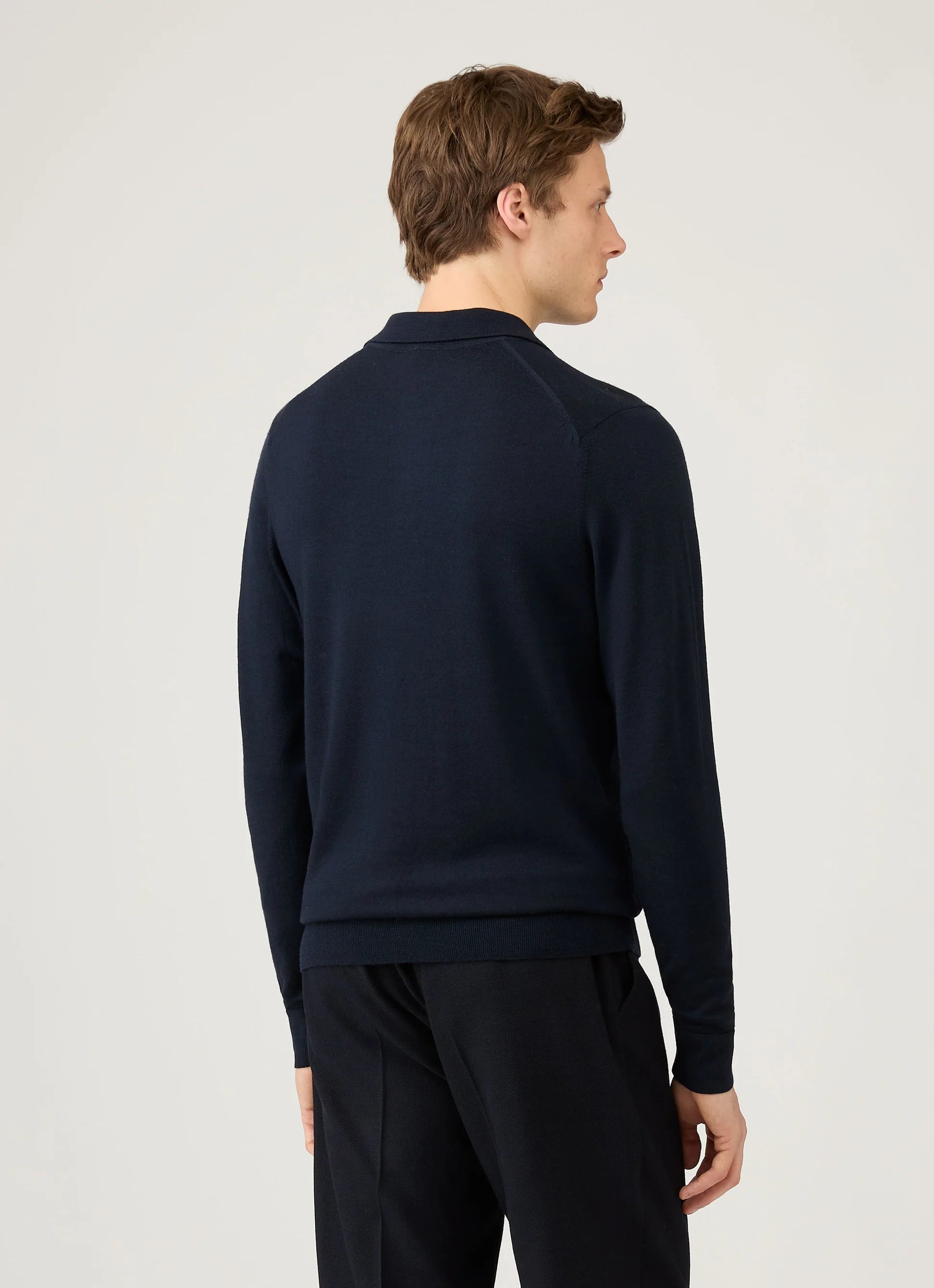 Merino LS Polo Shirt - Navy