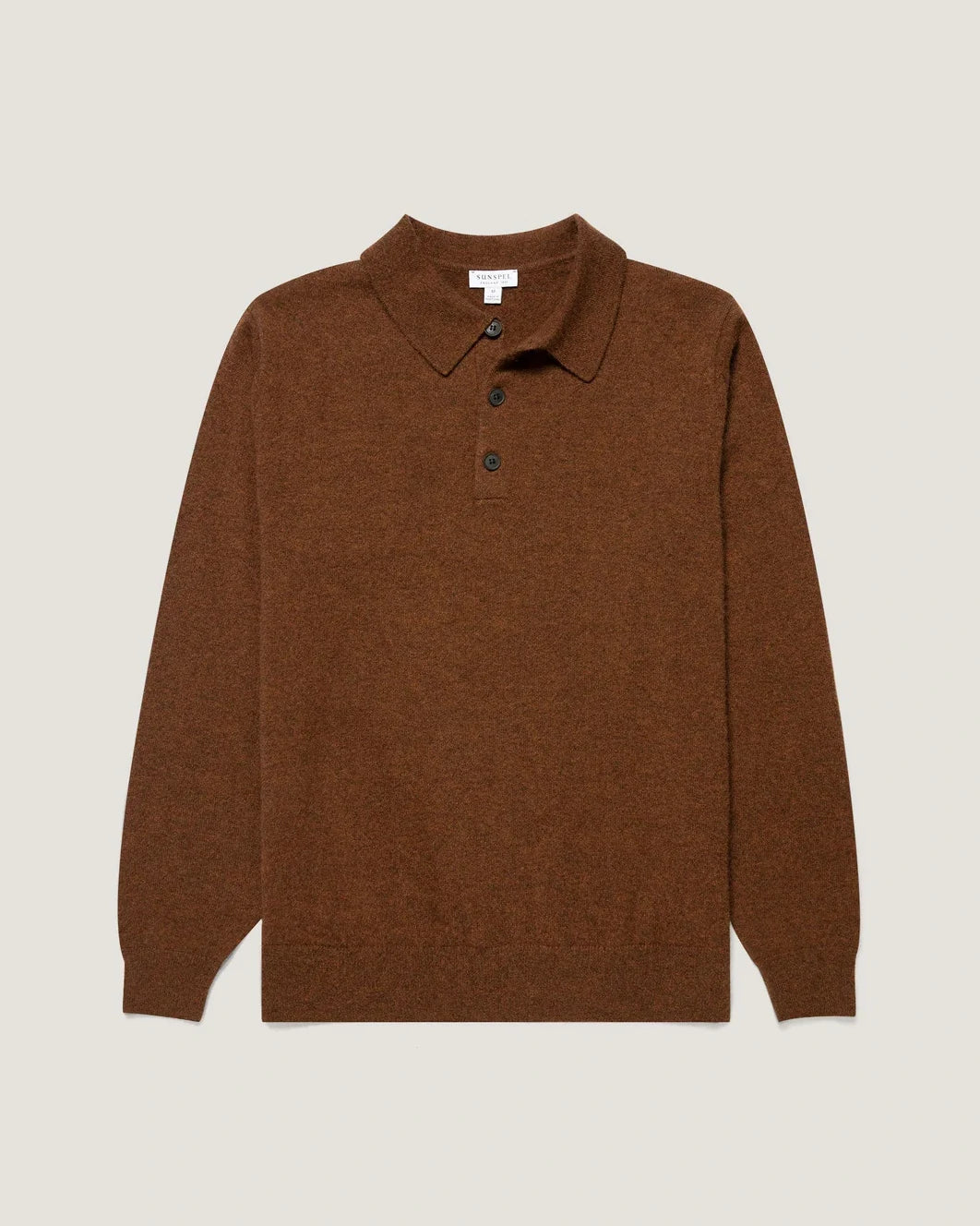 Cashmere Polo - Chestnut Melange