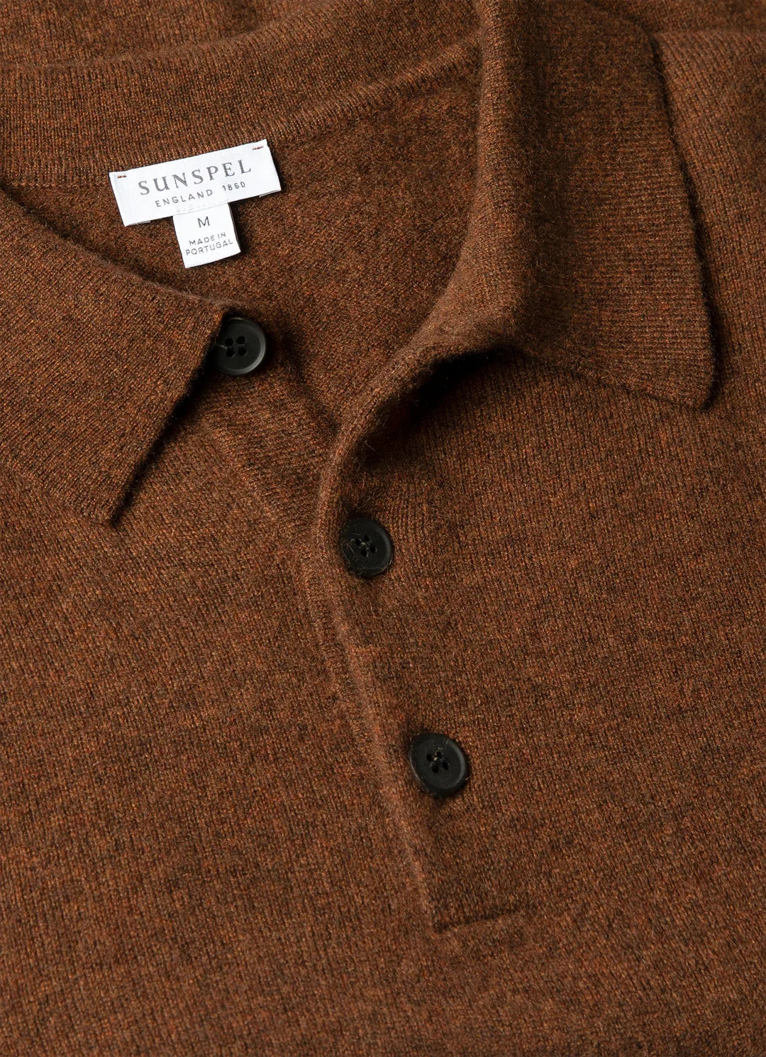 Cashmere Polo - Chestnut Melange