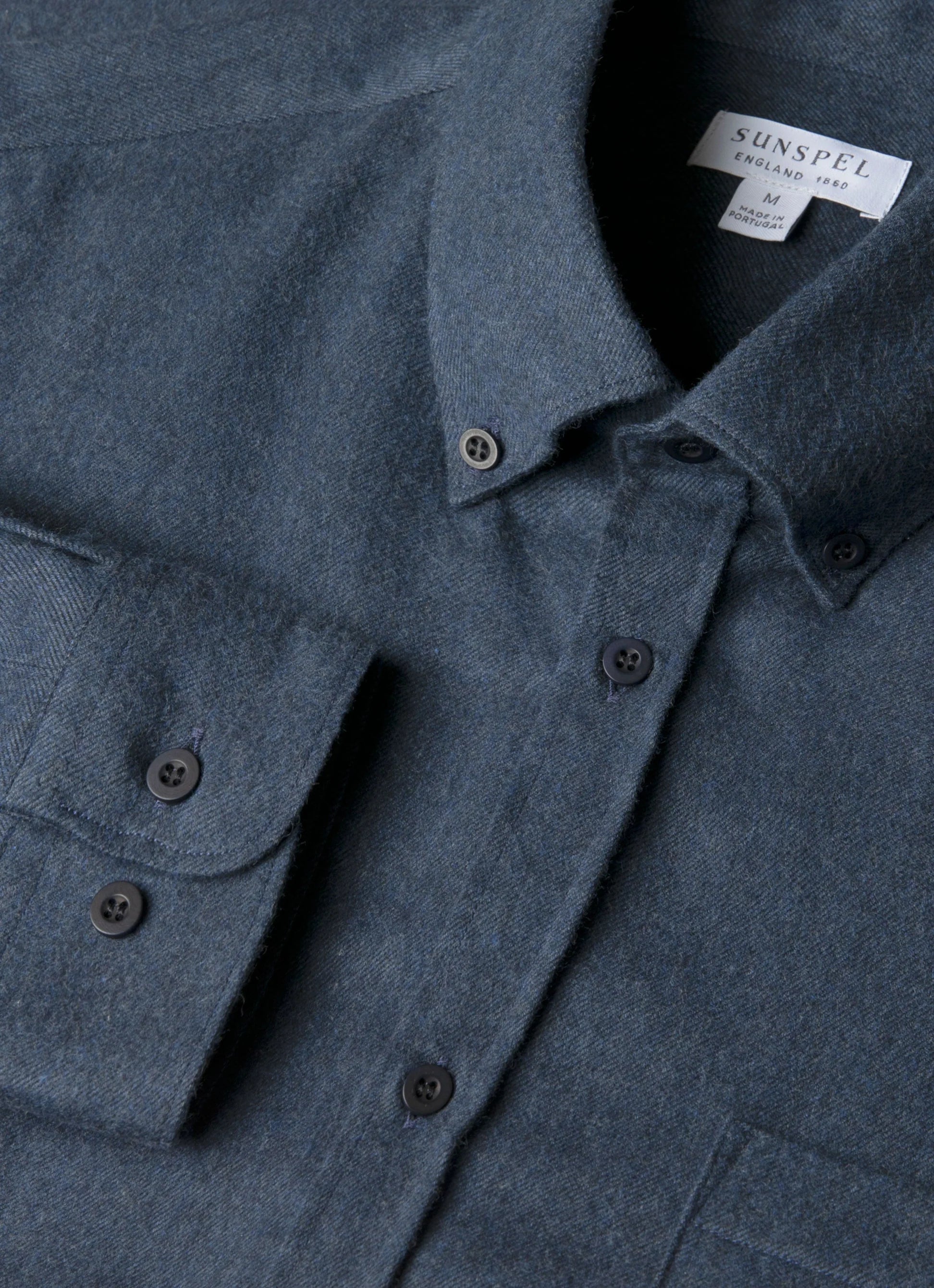 Brushed Cotton Flannel - Blue Melange