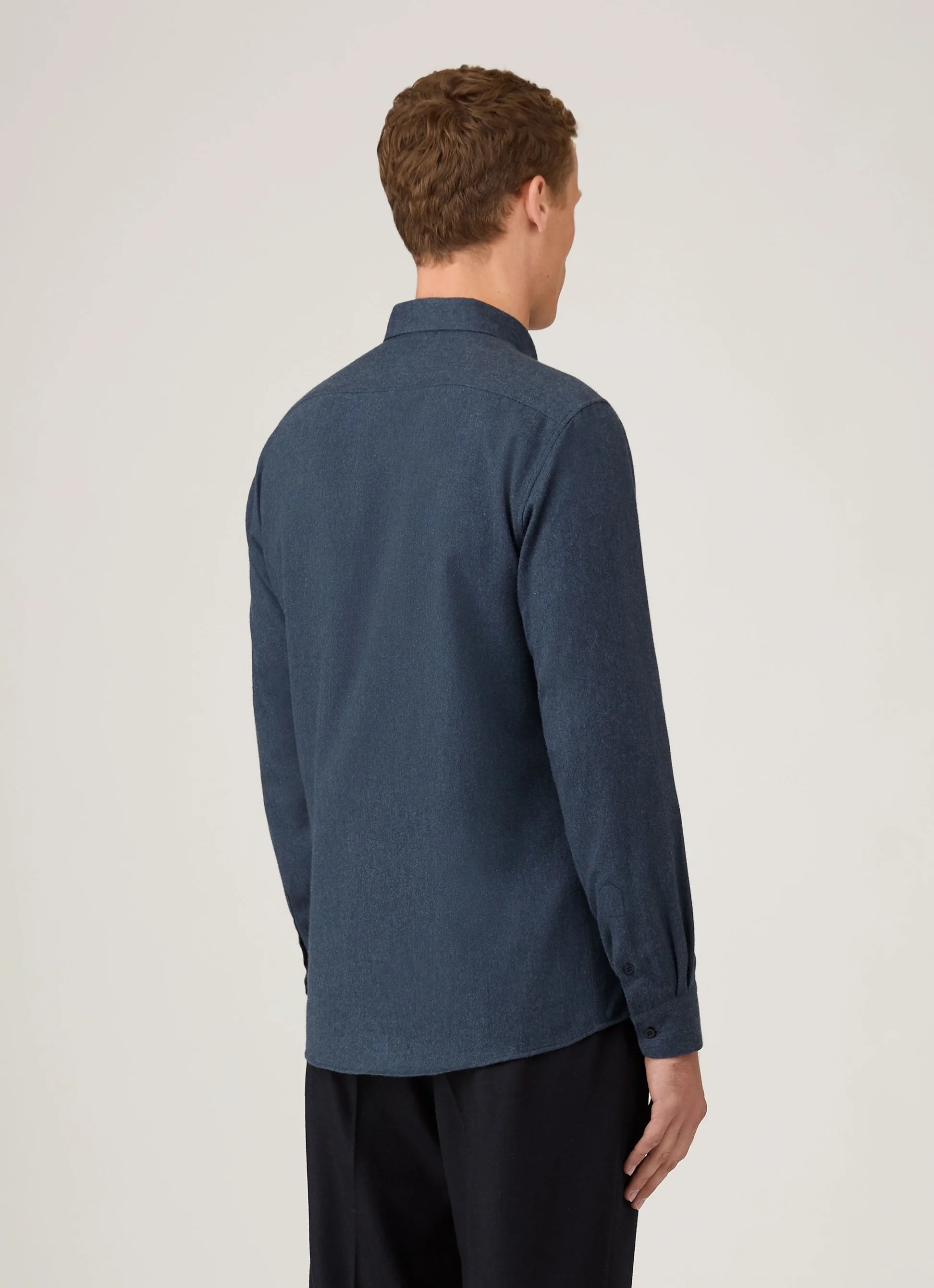 Brushed Cotton Flannel - Blue Melange
