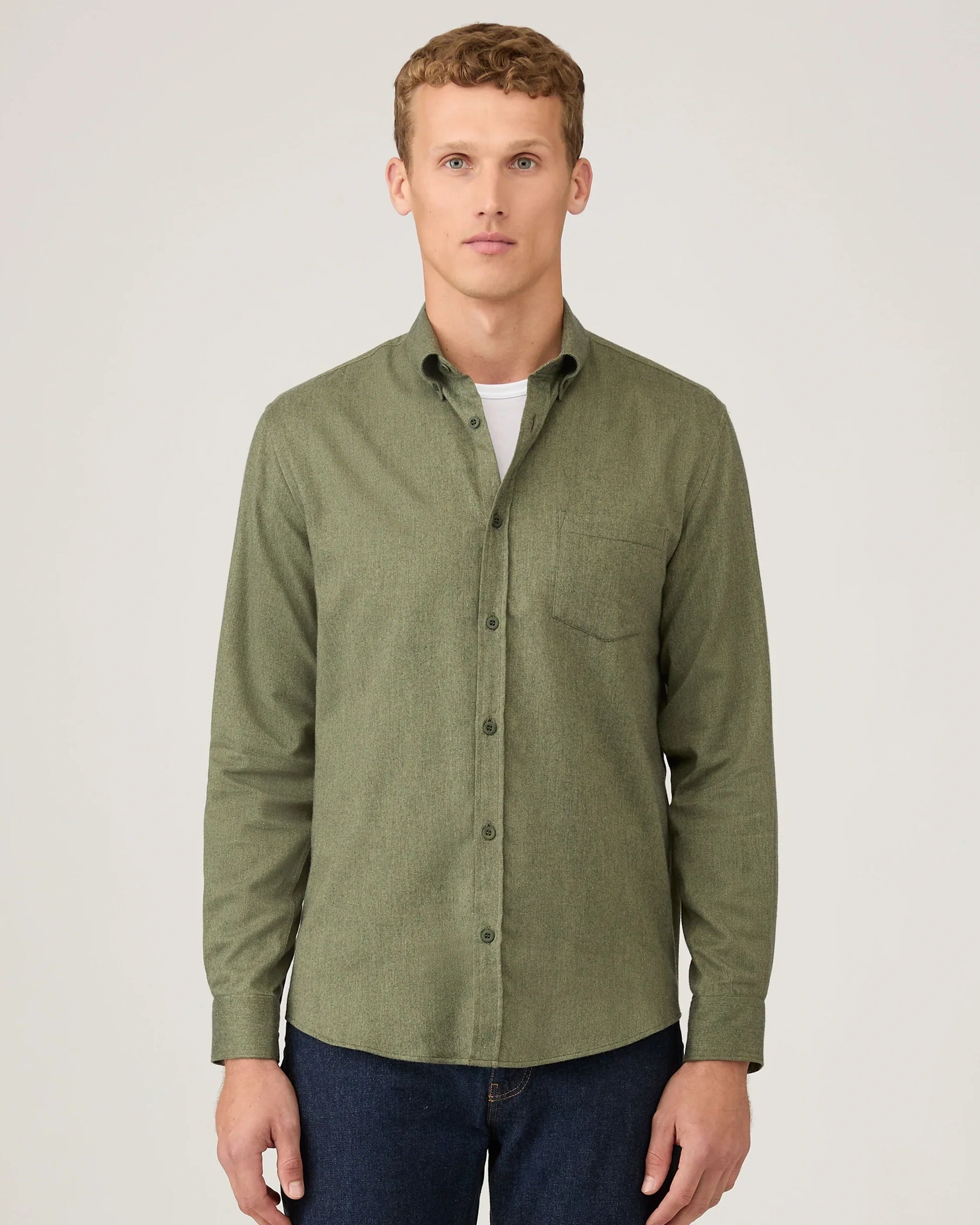 Brushed Cotton Flannel - Sea Moss Melange