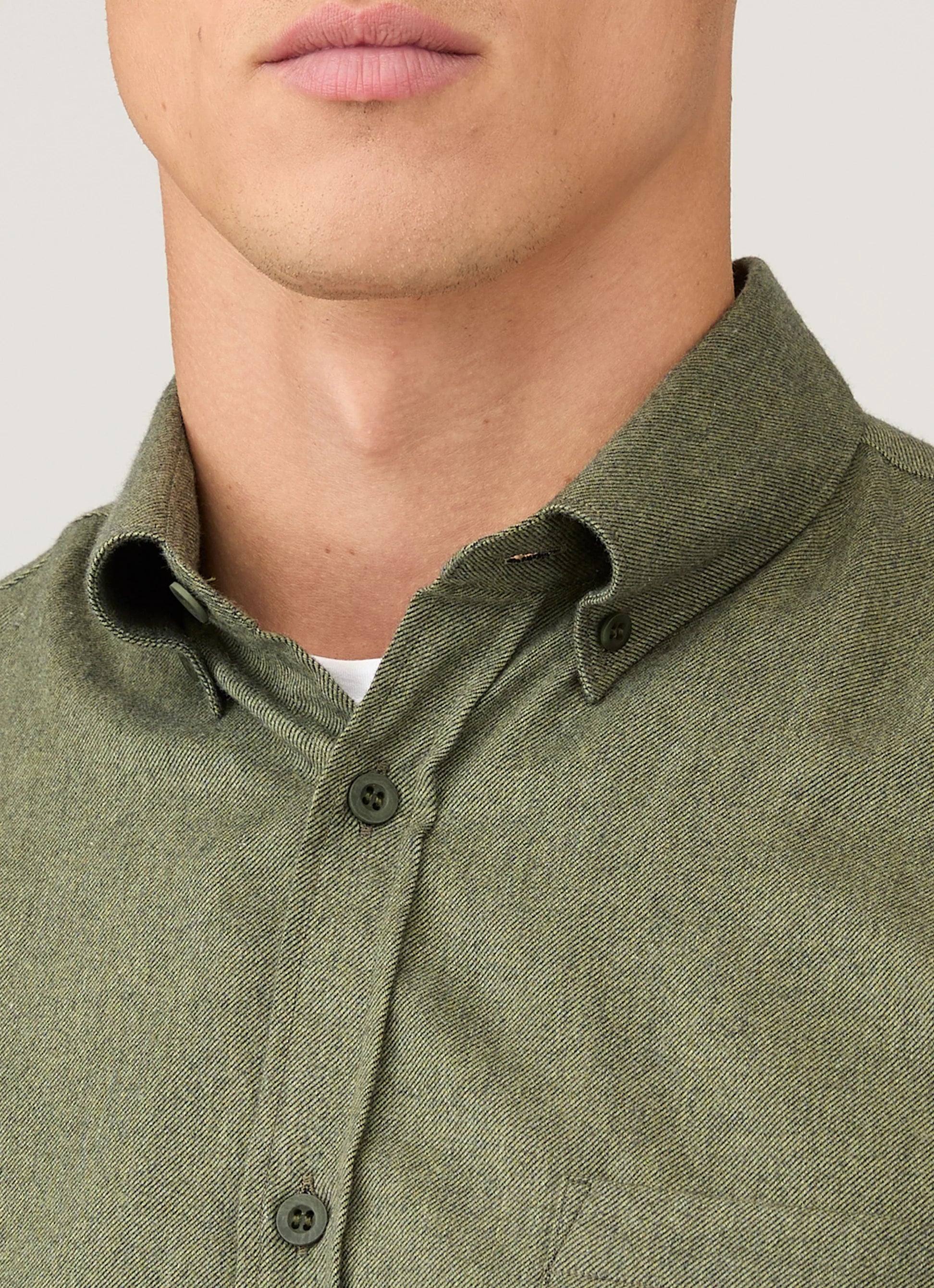 Brushed Cotton Flannel - Sea Moss Melange