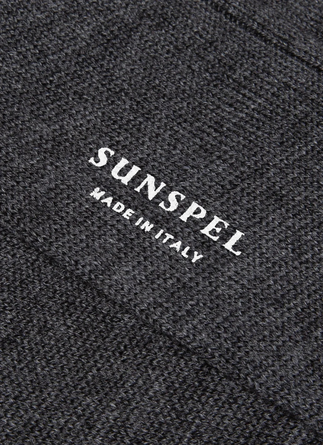 Merino Rib Sock - Charcoal Melange