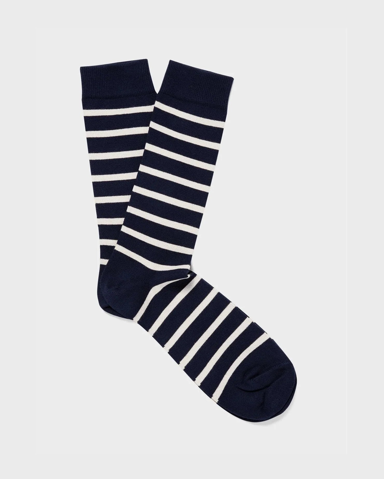 Stripe Cotton Socks - Navy/Archive White