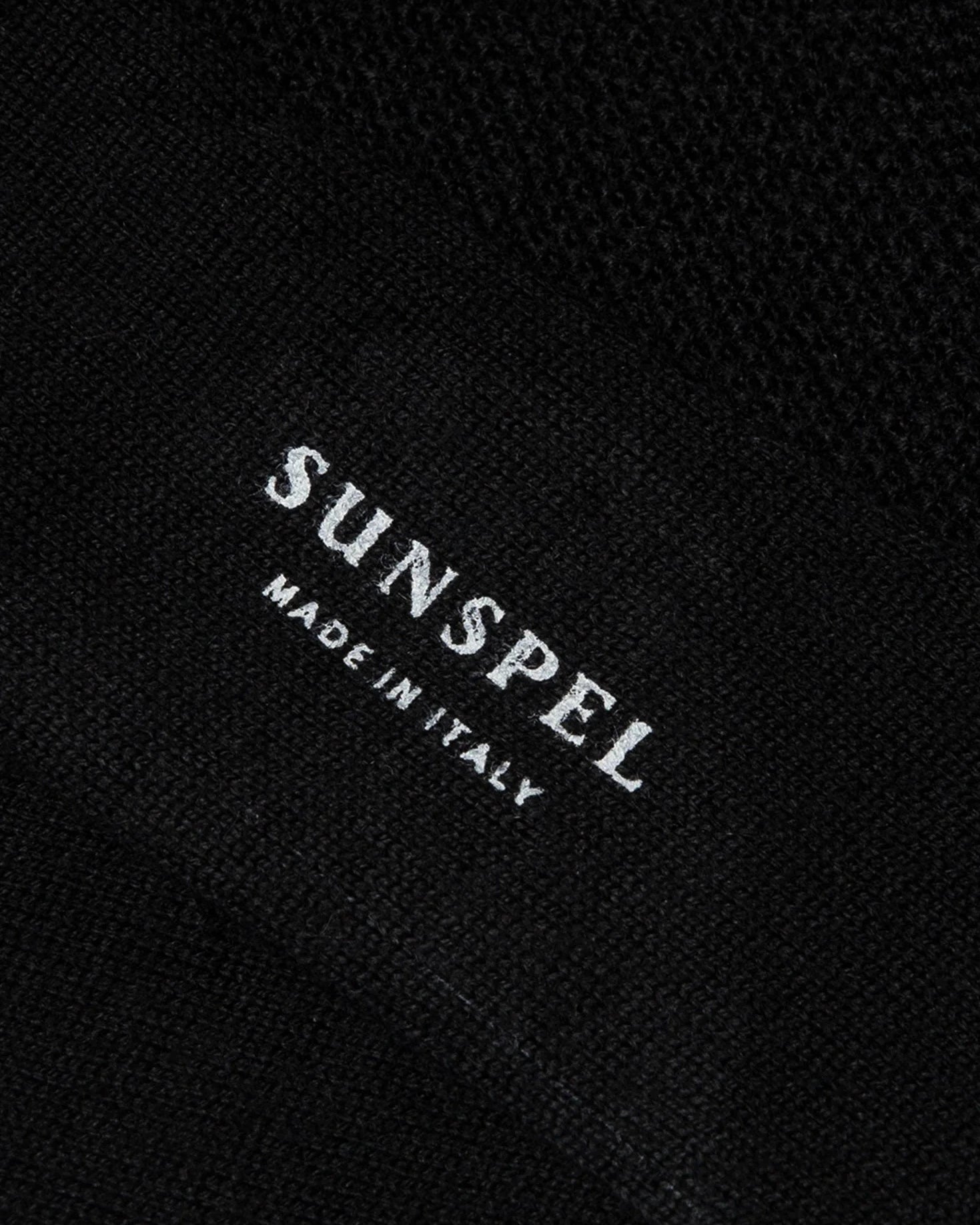 Textured Waffle Sock - Black