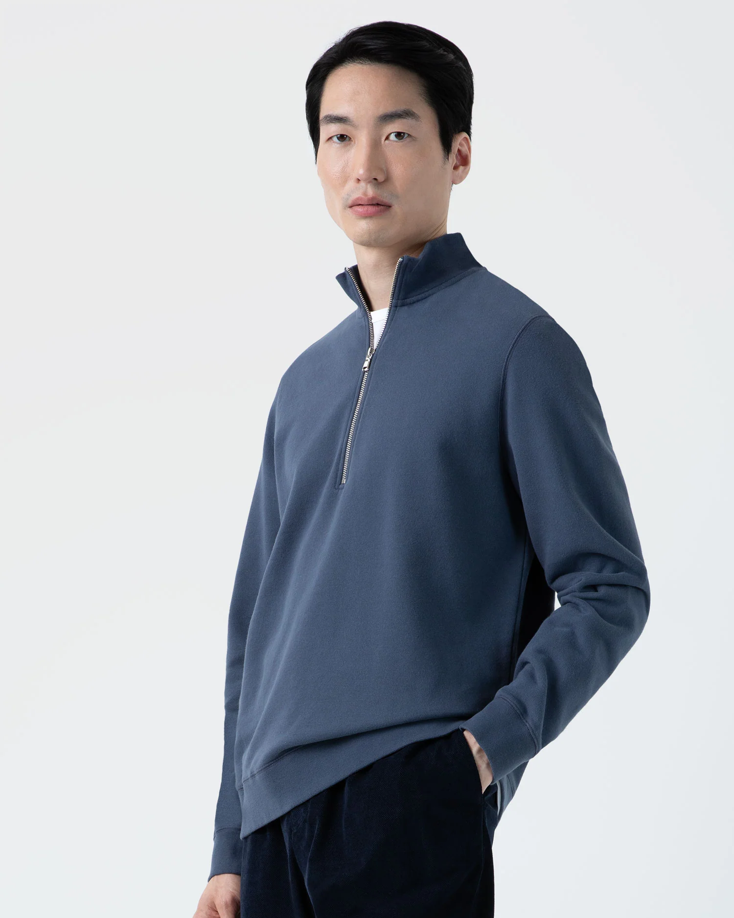 Half Zip Sweatshirt - Slate Blue