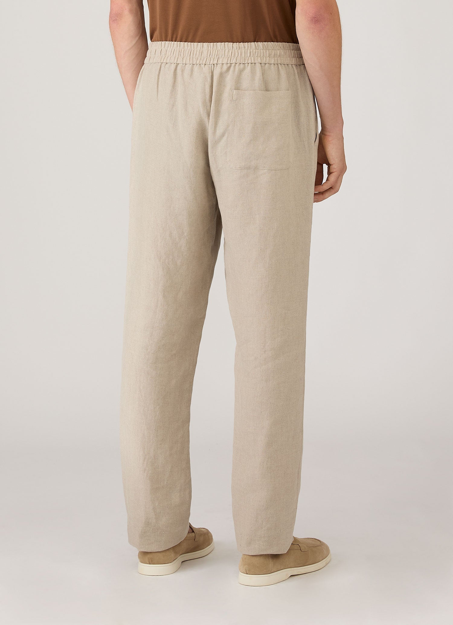 Linen Drawstring Trouser - Sand