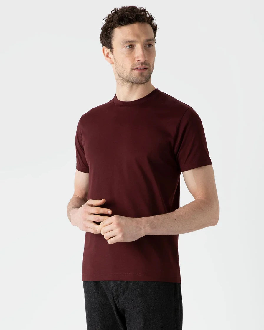 Riviera Crew Neck T-Shirt - Maroon