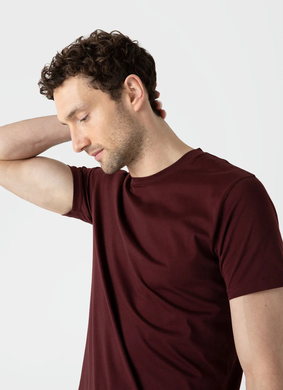 Riviera Crew Neck T-Shirt - Maroon