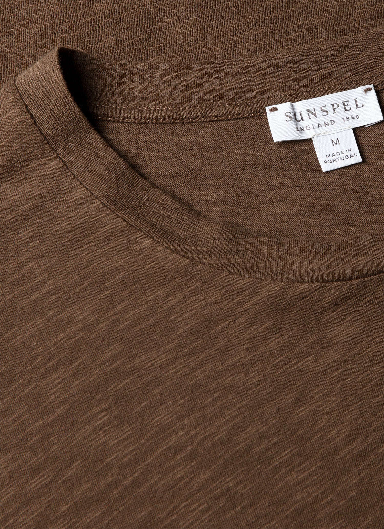 Cotton Linen T‑shirt - Dark Walnut