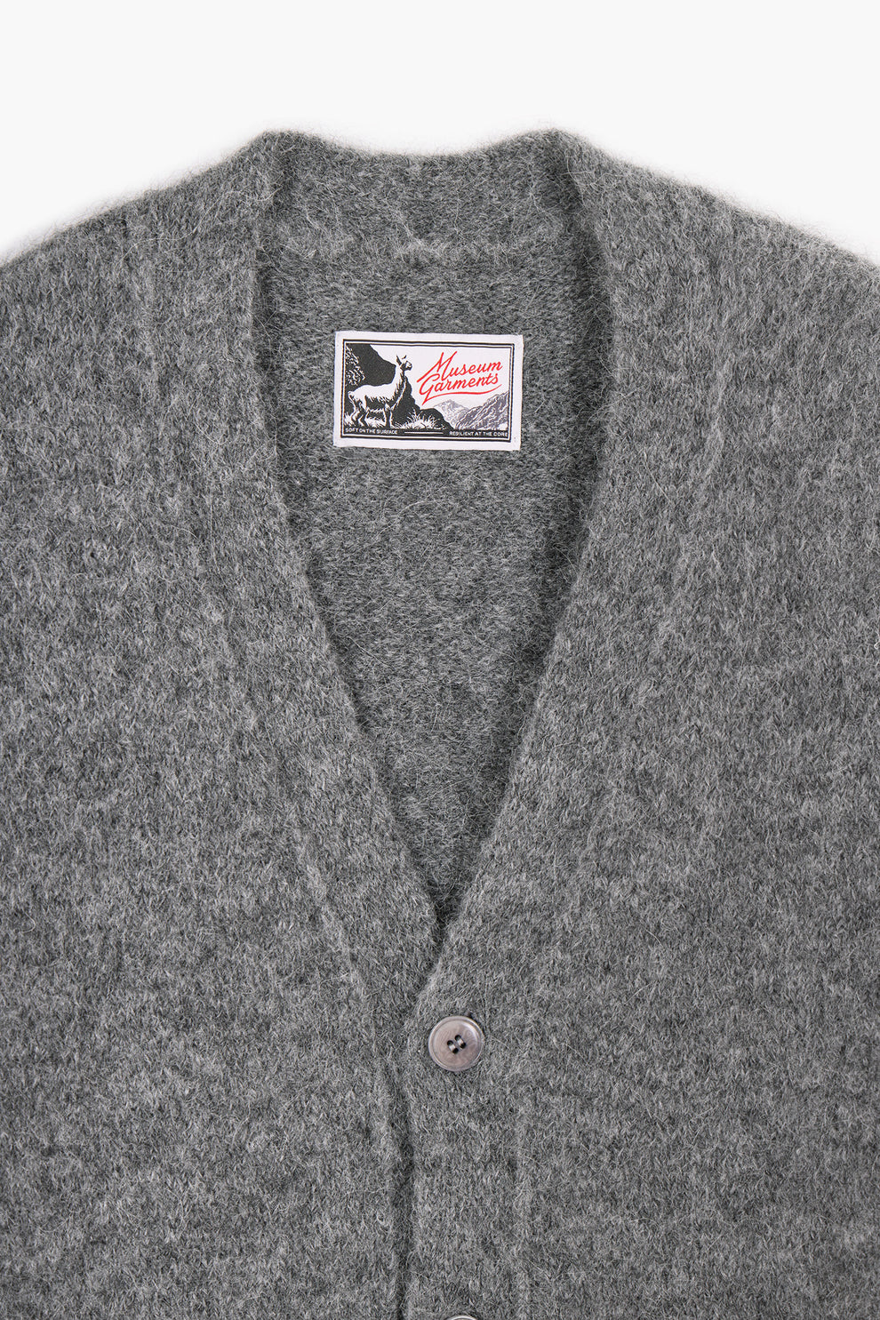 Alpaca Cardigan - Charcoal Gray