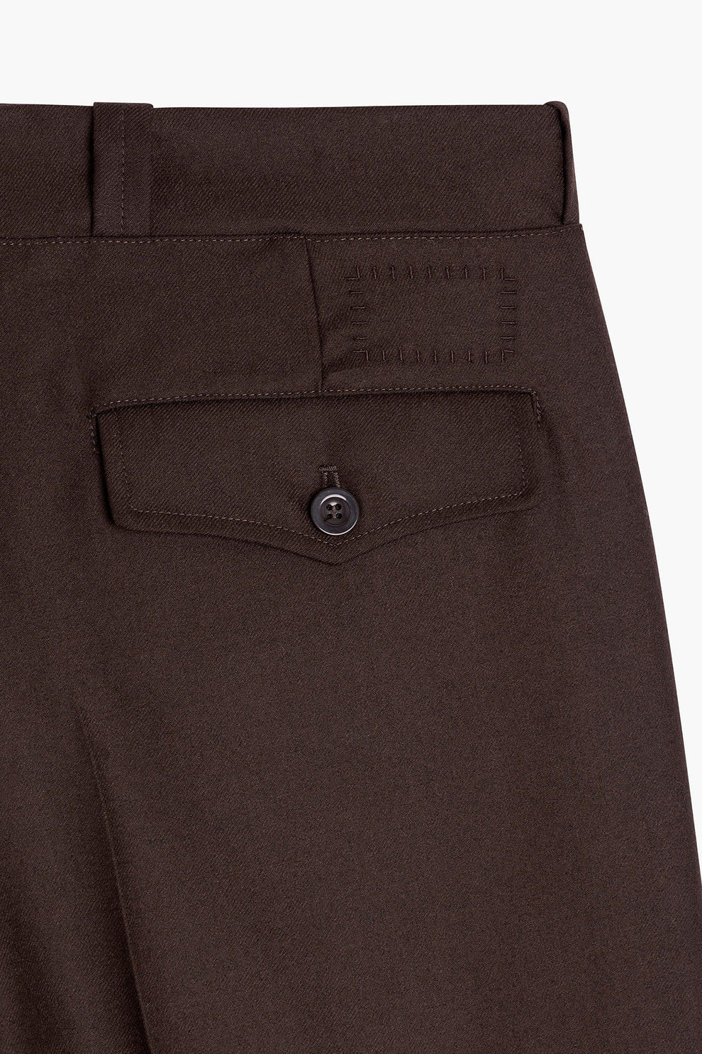 Pantalon French Military - Flanelle de Laine Marron