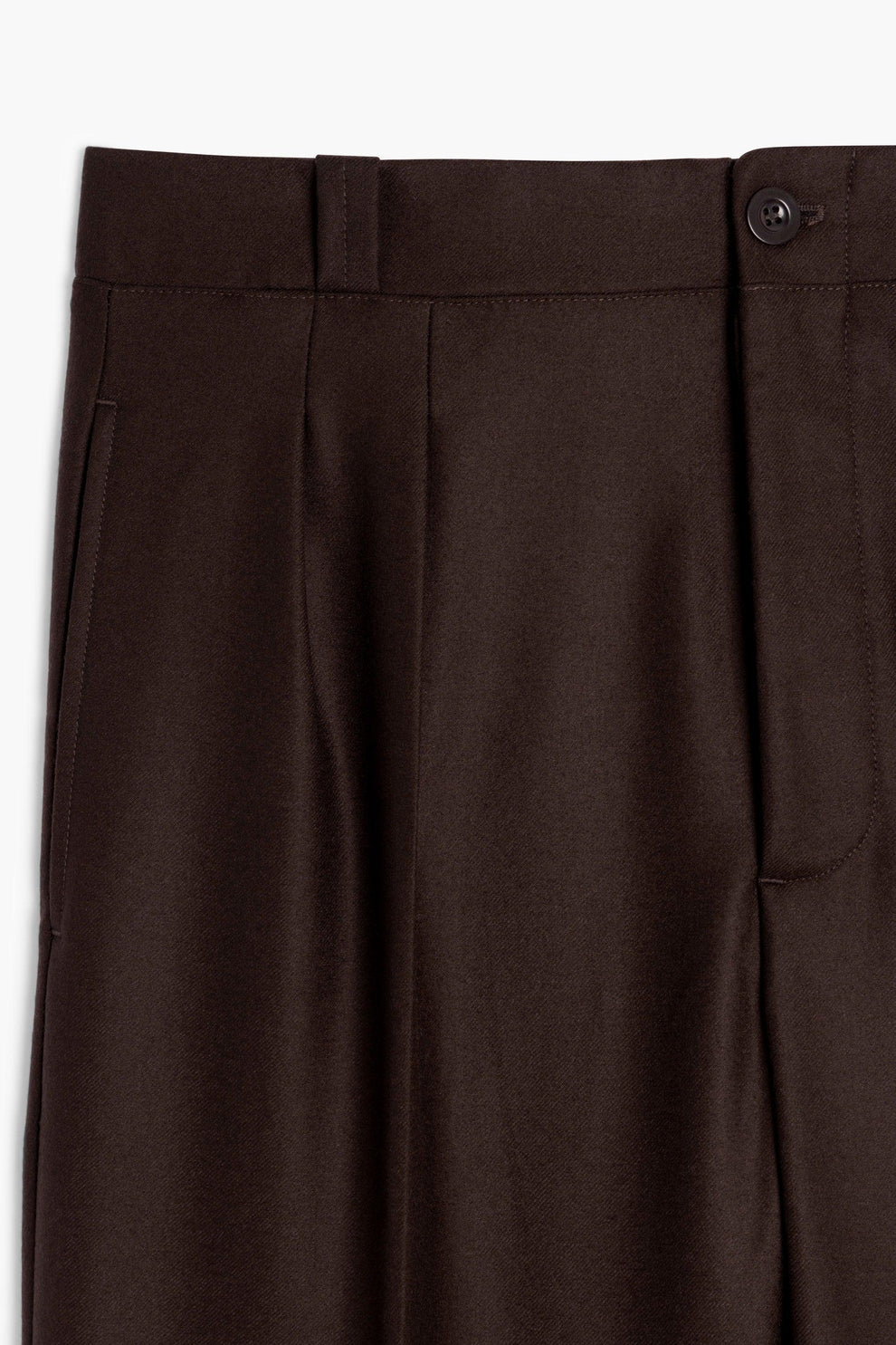 Pantalon French Military - Flanelle de Laine Marron