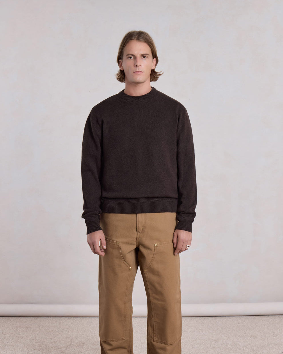 Relaxed Cashmere Crewneck - Marron