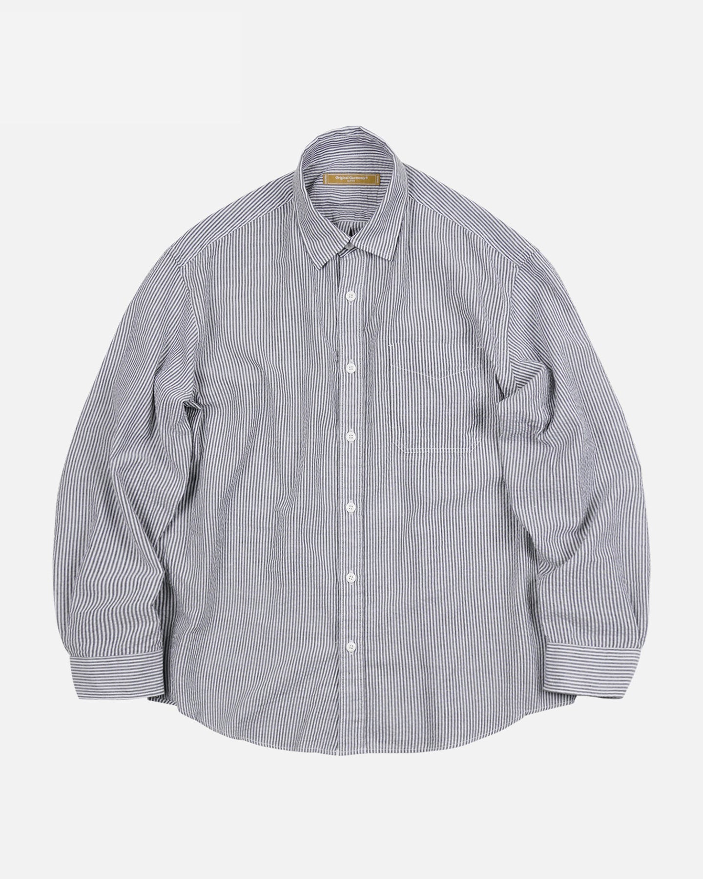 OG Striped Seersucker Oversized Shirt - Black