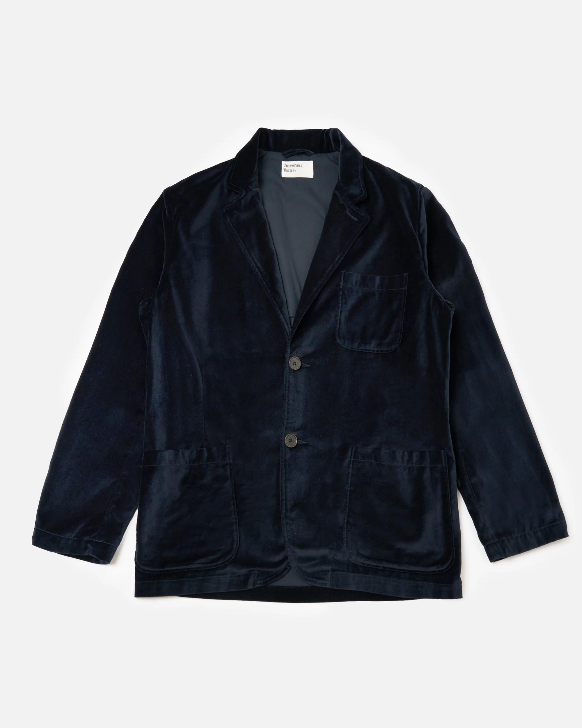 Two Button Jacket - Navy Velveteen