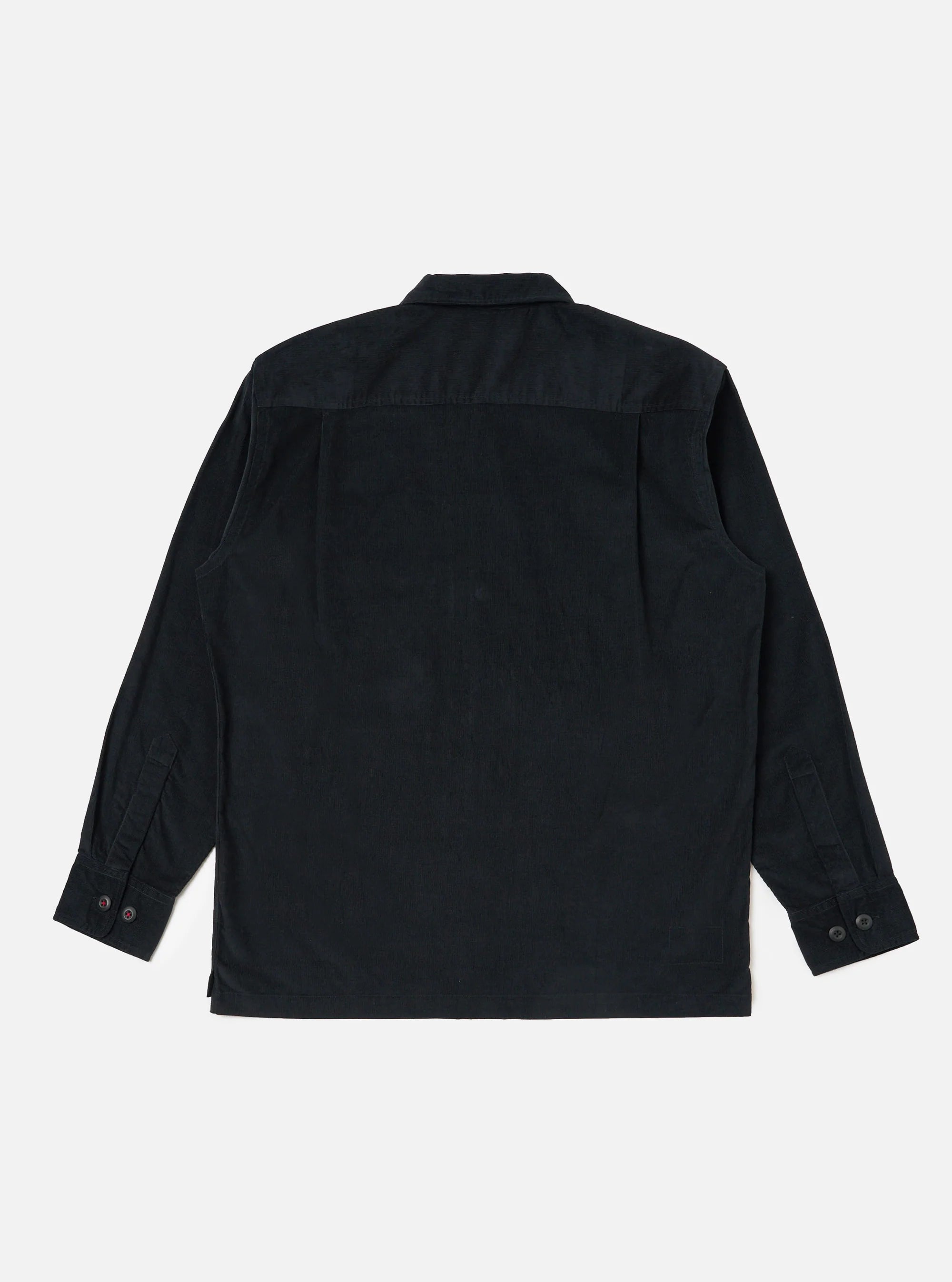 Organic Fine Cord Fatigue Shirt - Black