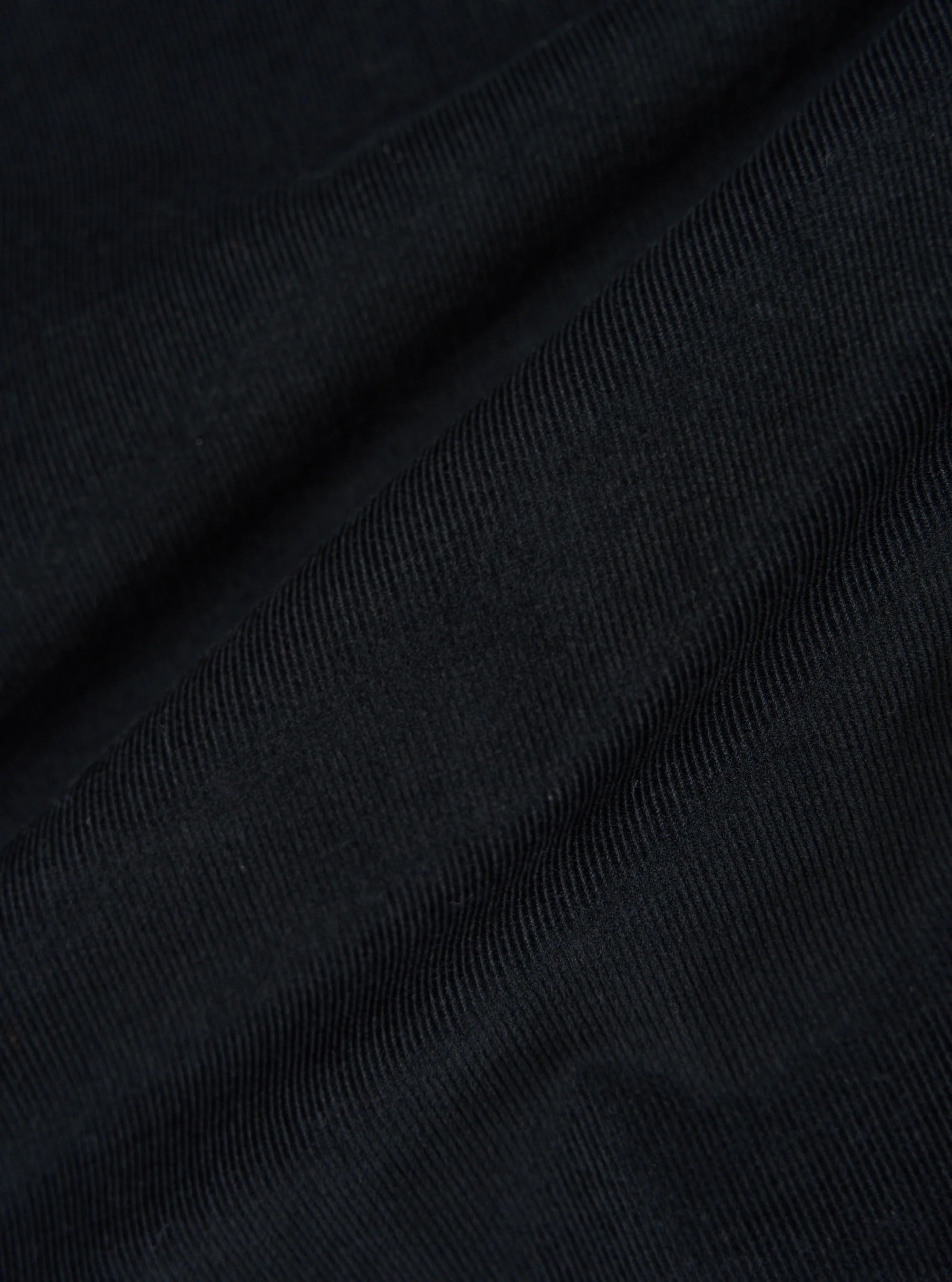Organic Fine Cord Fatigue Shirt - Black