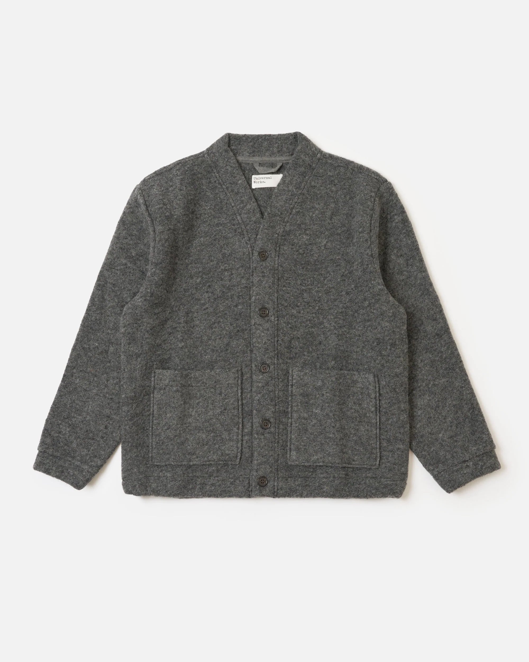 Wool Fleece Advance Cardigan - Grey Marl