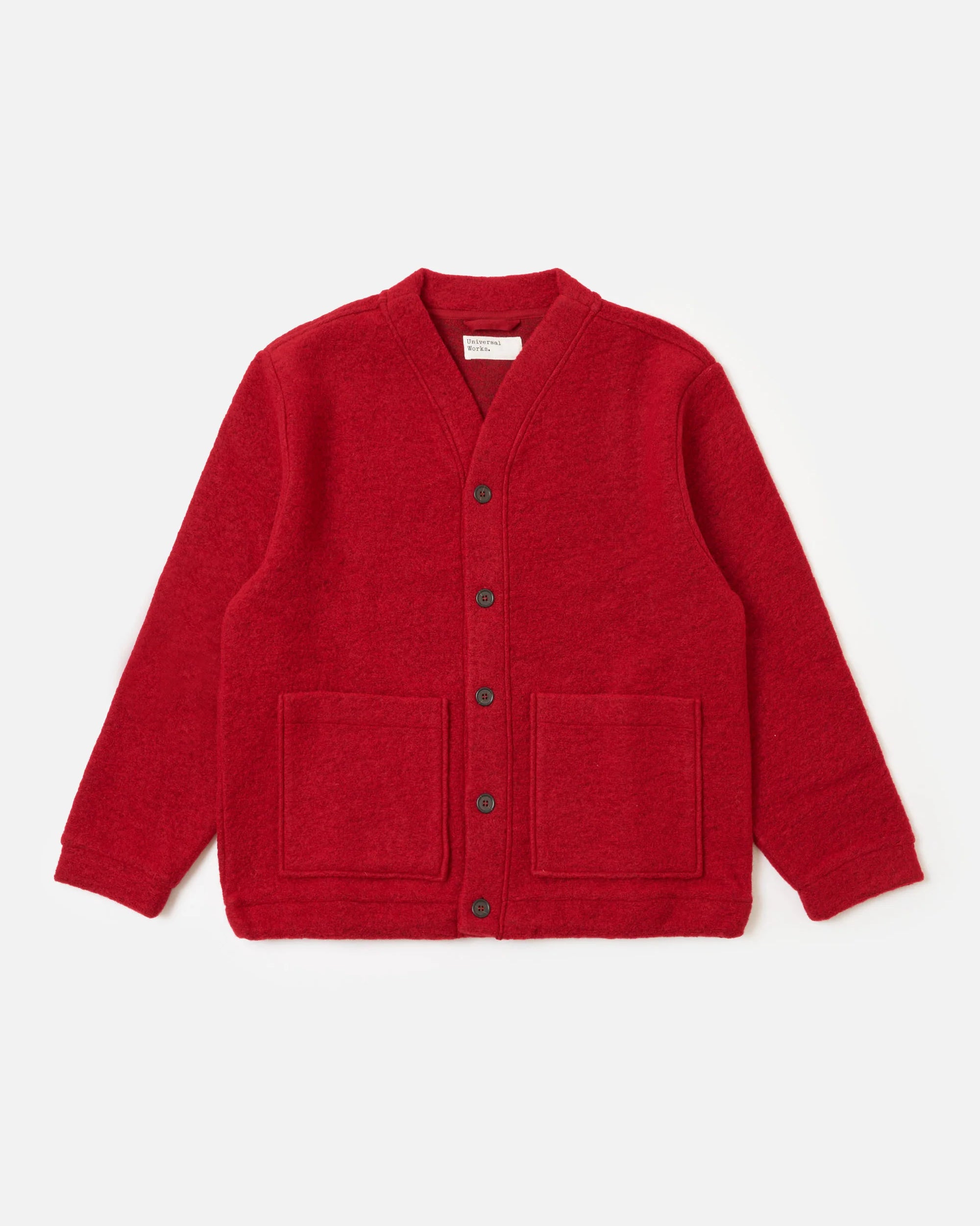 Wool Fleece Advance Cardigan - Red