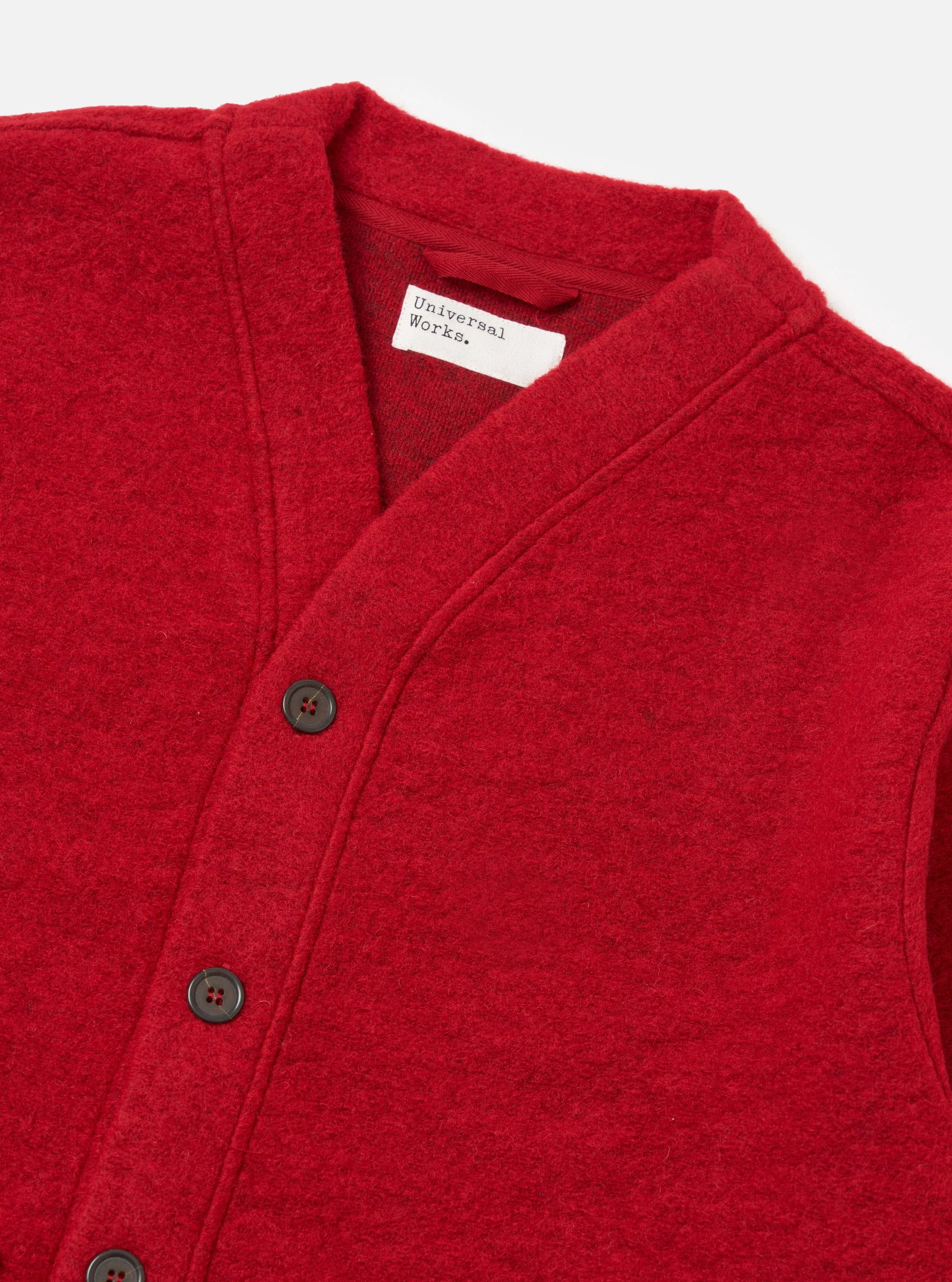 Wool Fleece Advance Cardigan - Red