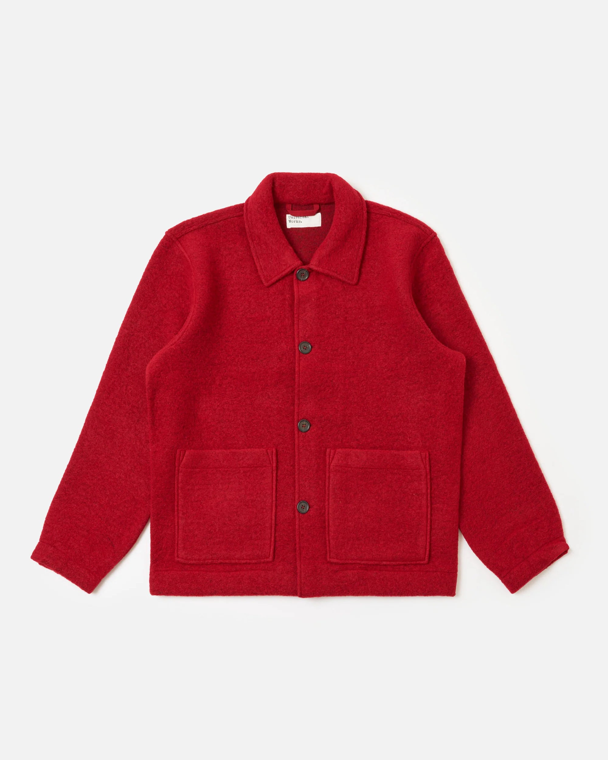 Wool Fleece Rams Jacket - Red