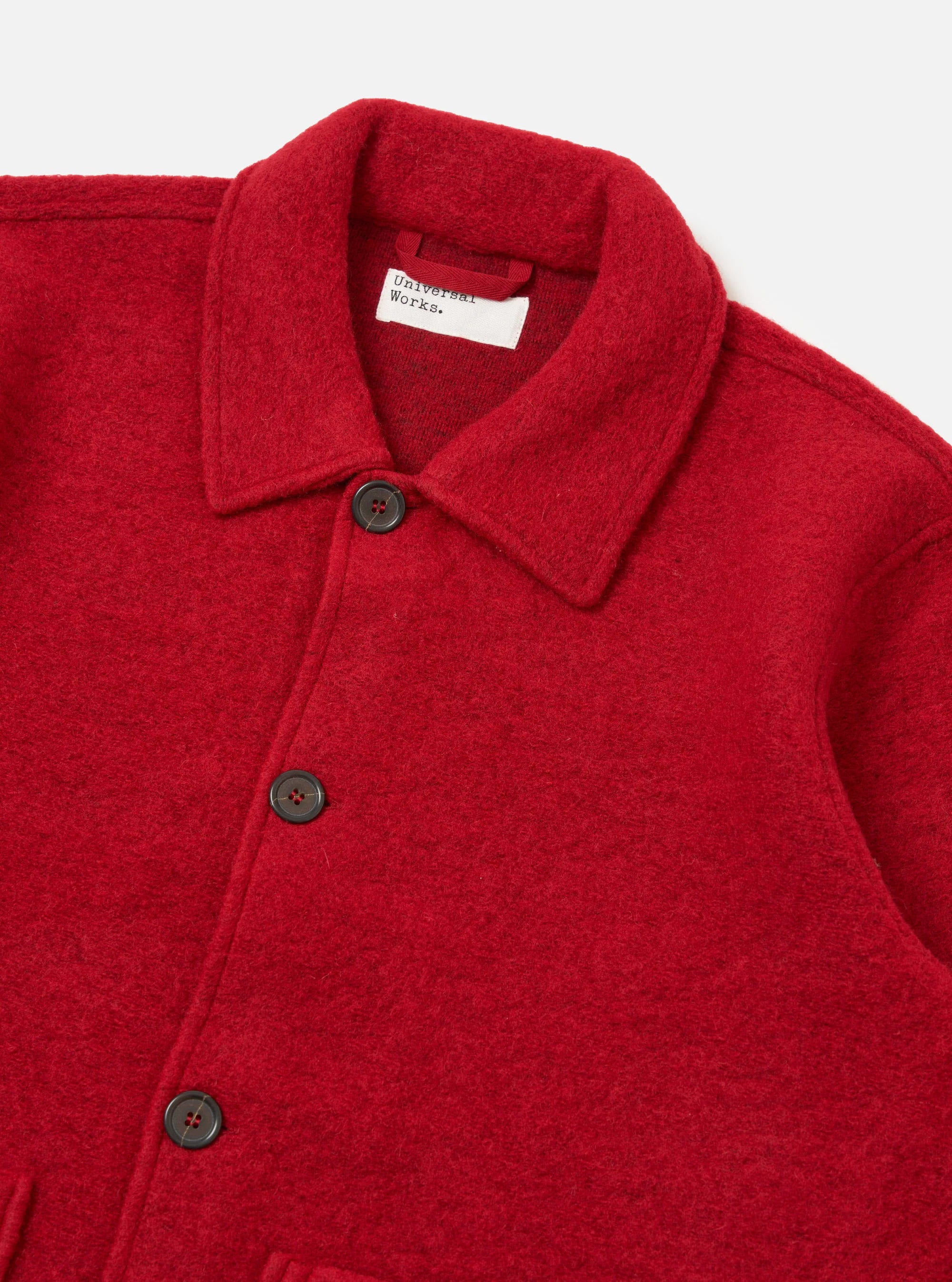 Wool Fleece Rams Jacket - Red