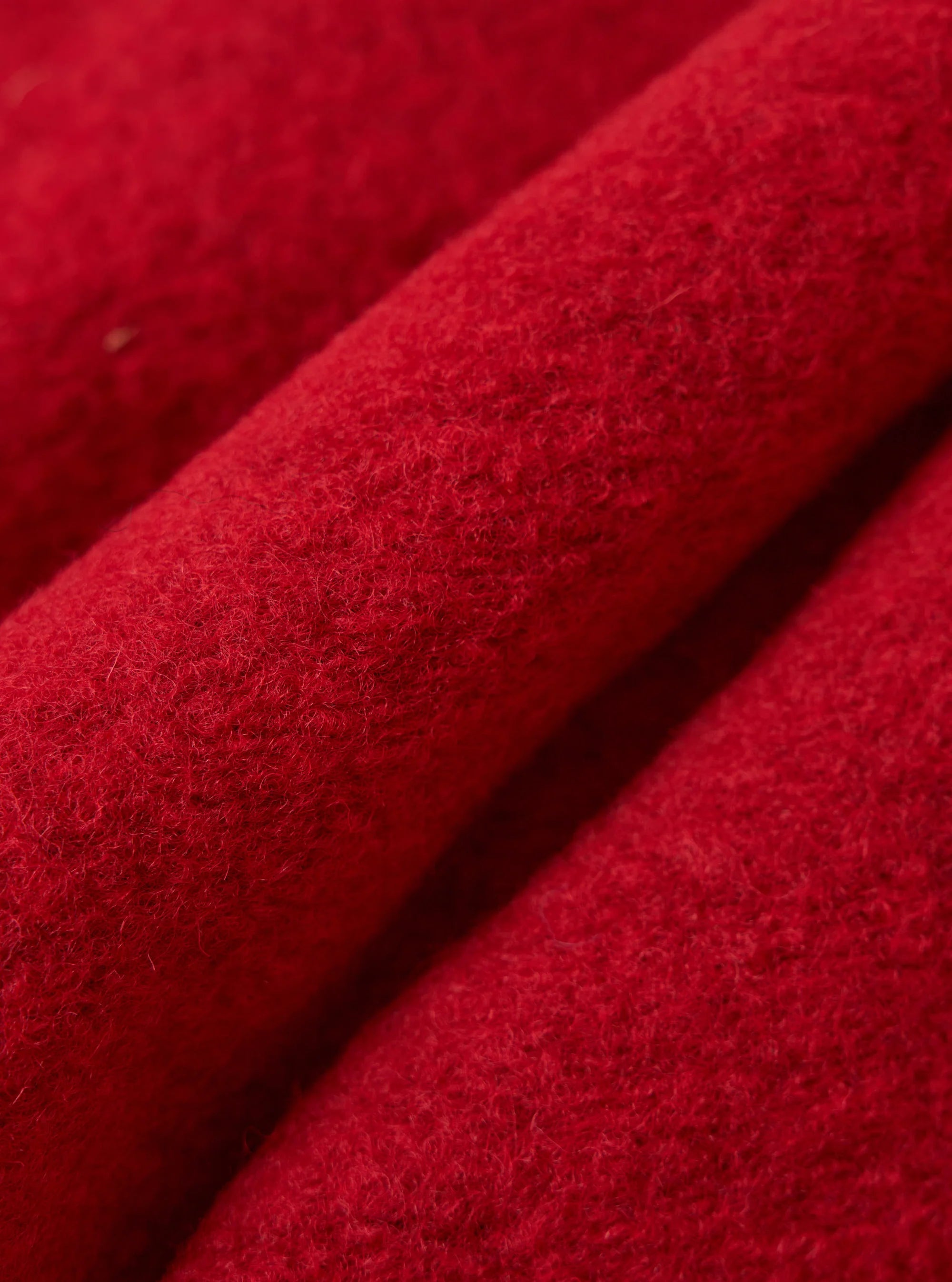 Wool Fleece Rams Jacket - Red