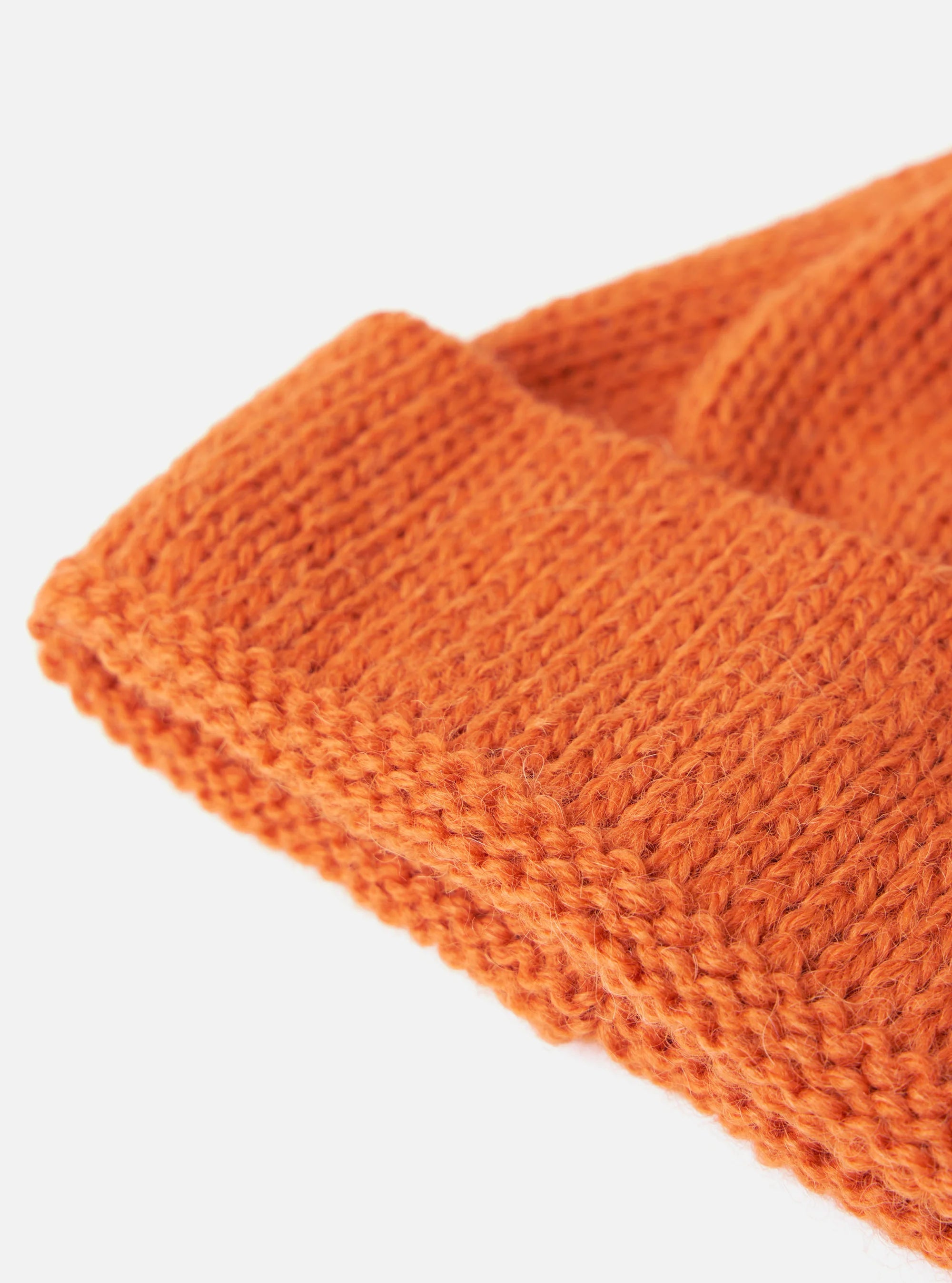 Alpaca/British Wool Bobble Hat - Orange