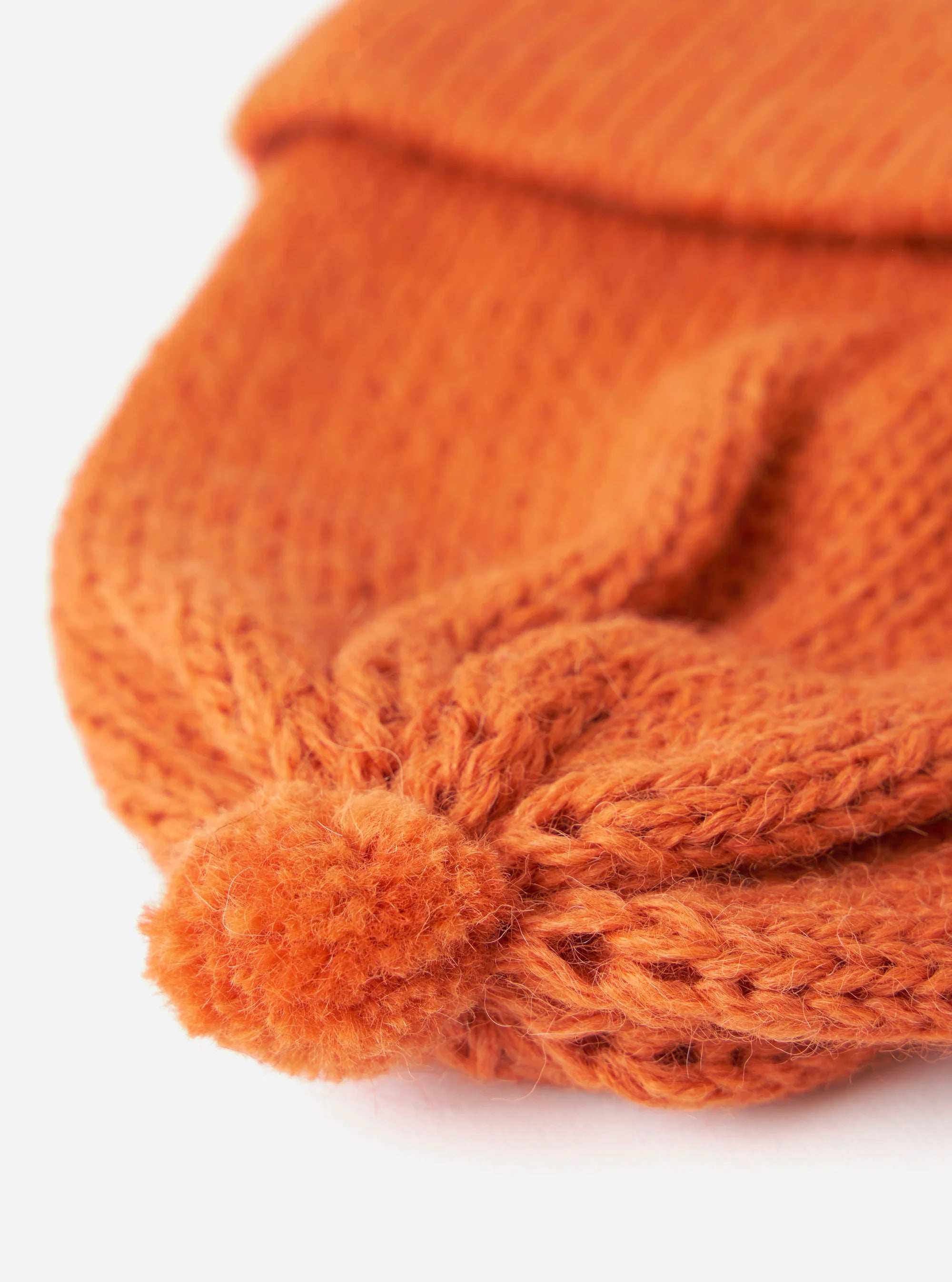 Alpaca/British Wool Bobble Hat - Orange