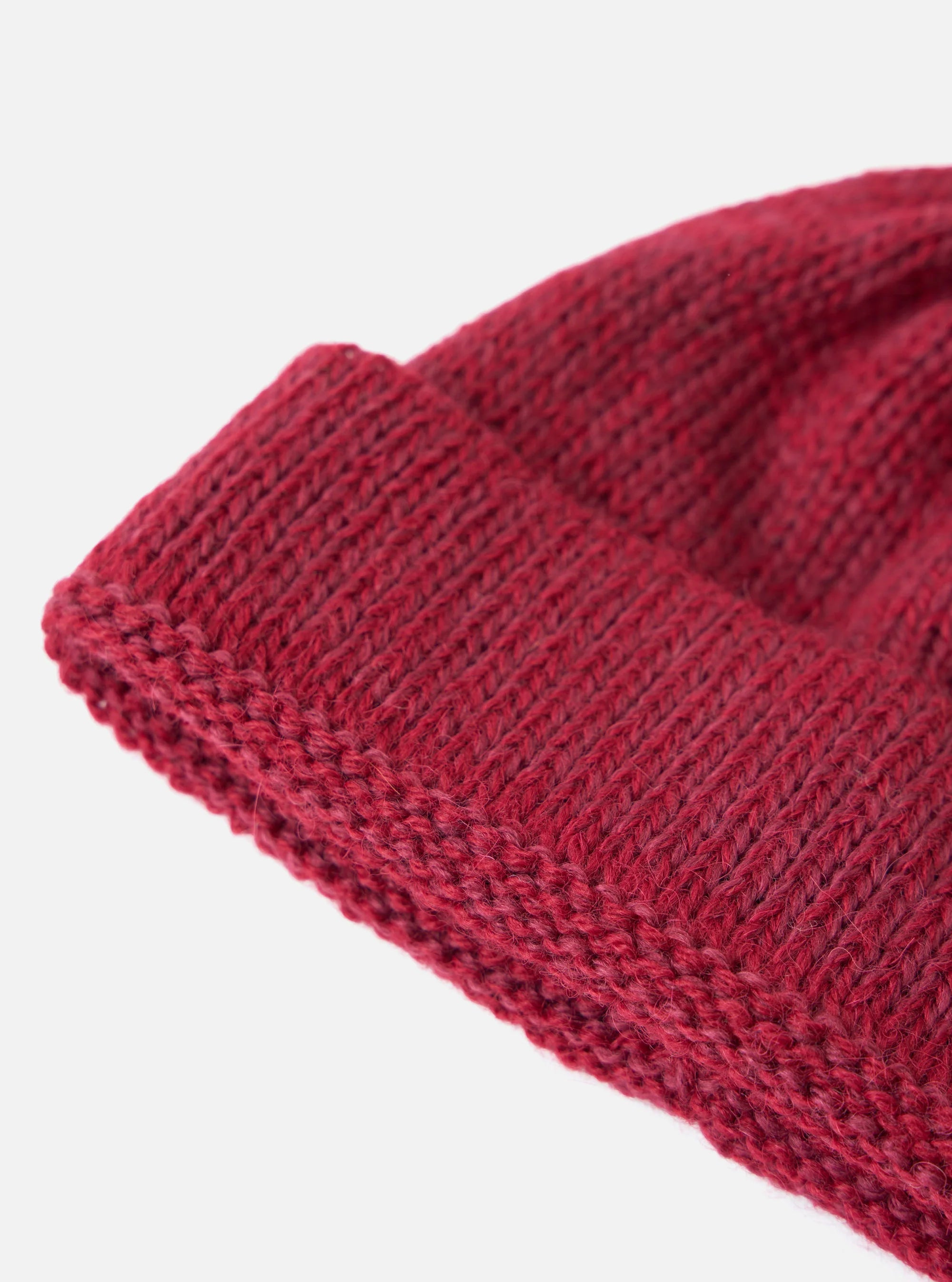 Alpaca/British Wool Bobble Hat - Red