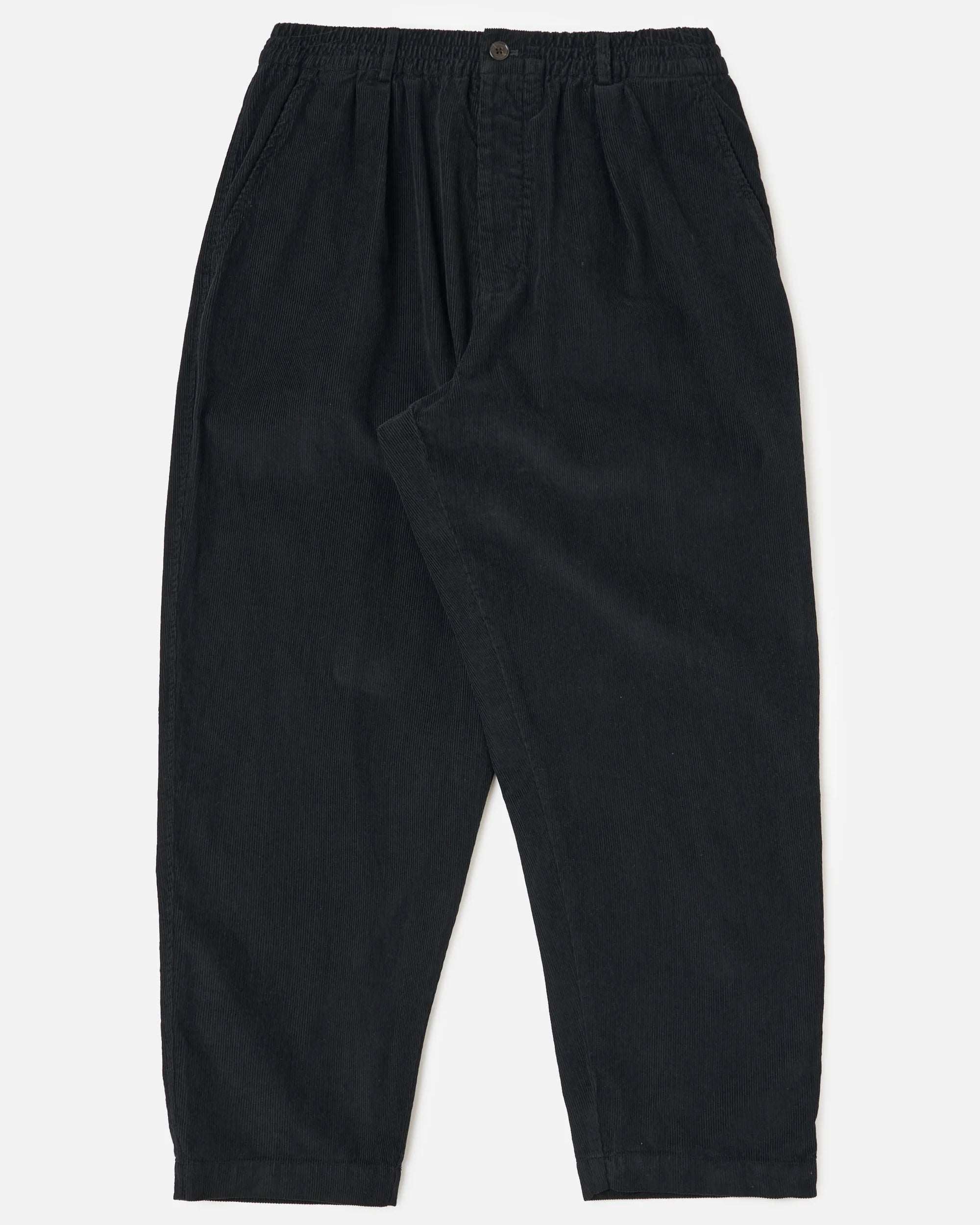 Pleated Track Pant - Black Cat Cord
