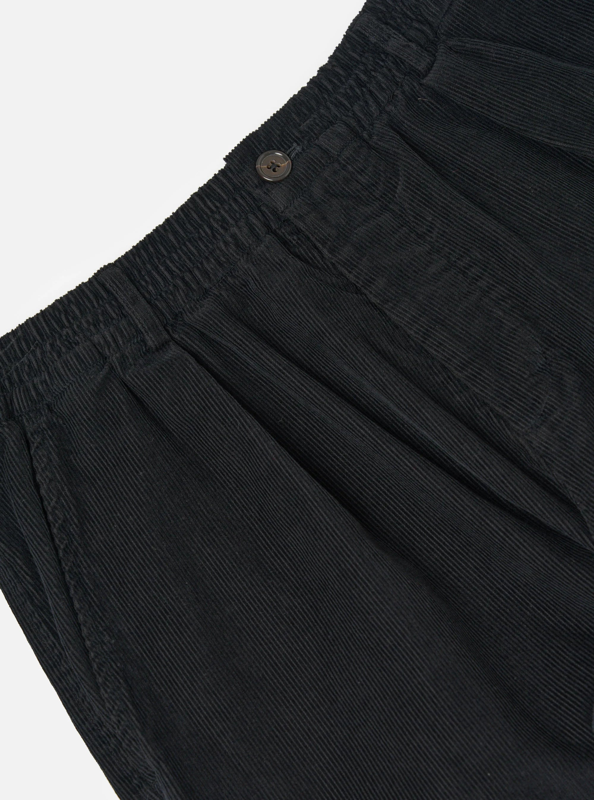 Pleated Track Pant - Black Cat Cord