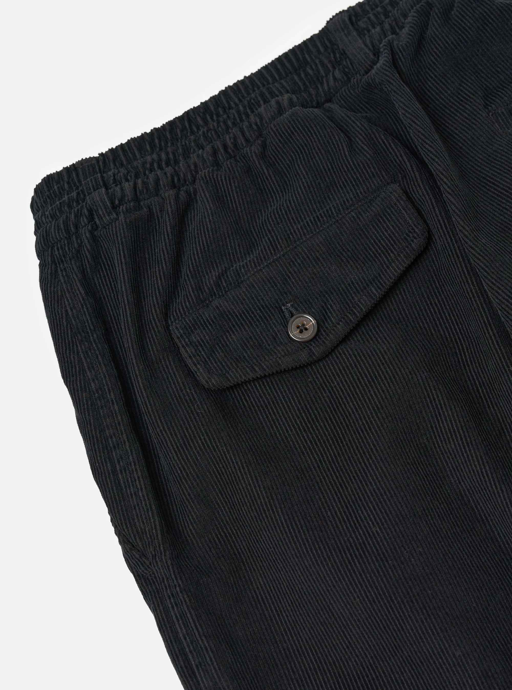 Pleated Track Pant - Black Cat Cord