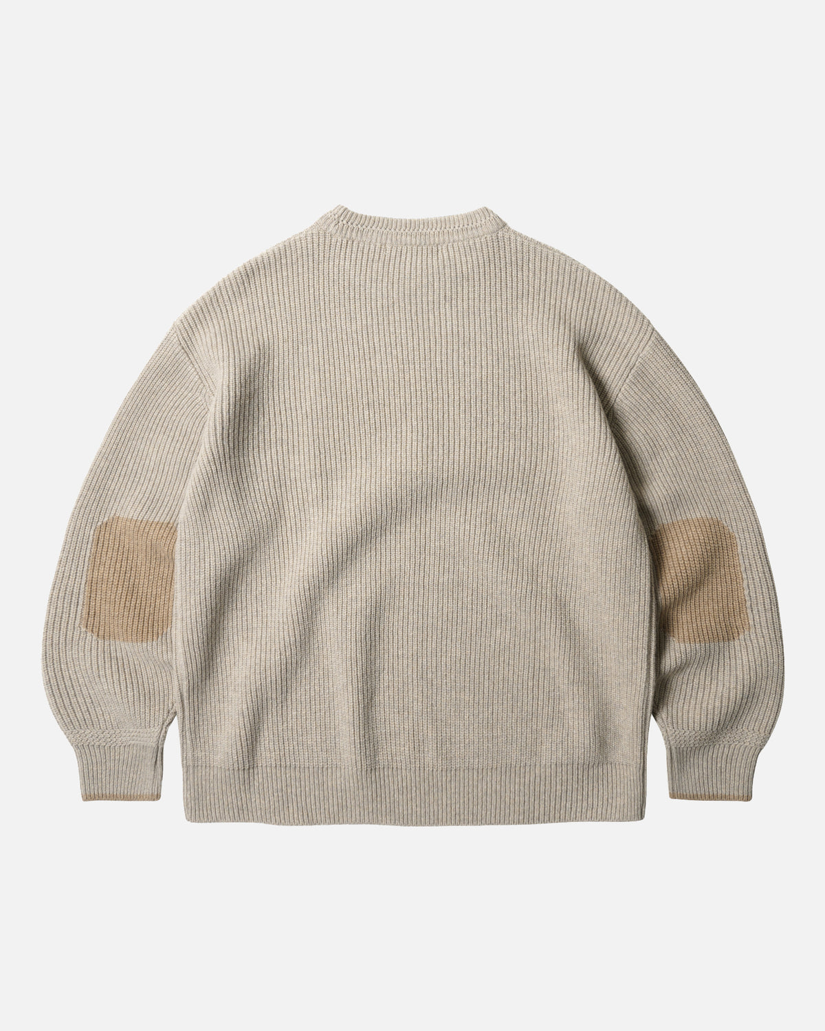 Patch Round Pullover Knit - Oatmeal