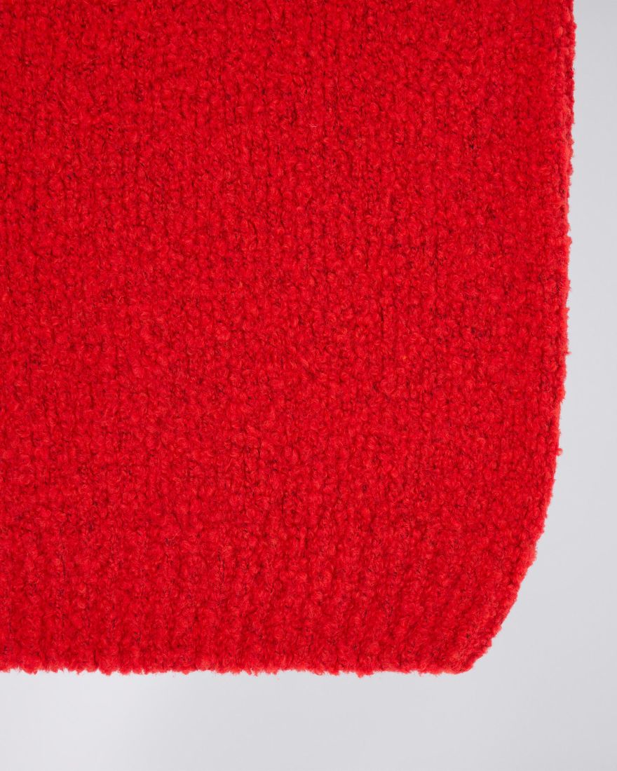 Dun Textured Sweater - Fiery Red