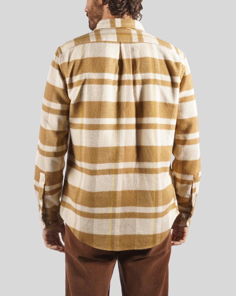 Bonefire Flannel Shirt - Camel & Mustard