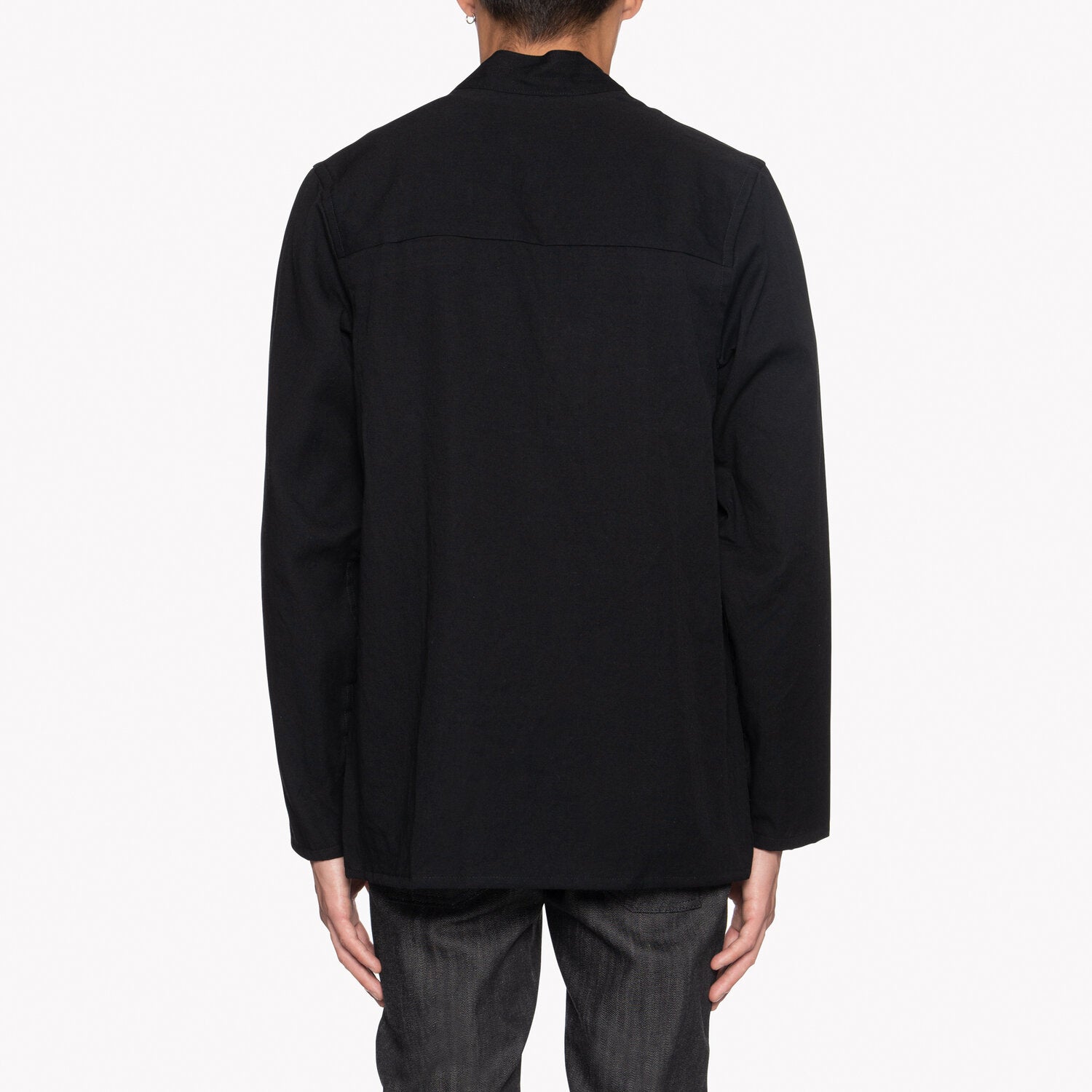 Kimono Shirt - Black Short Slub Denim