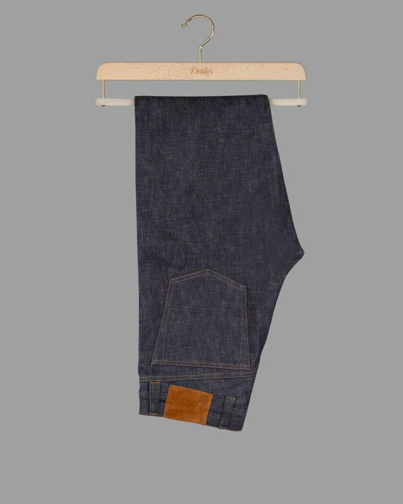 14.6oz Indigo Selvedge Denim Five-Pocket Jeans - Raw