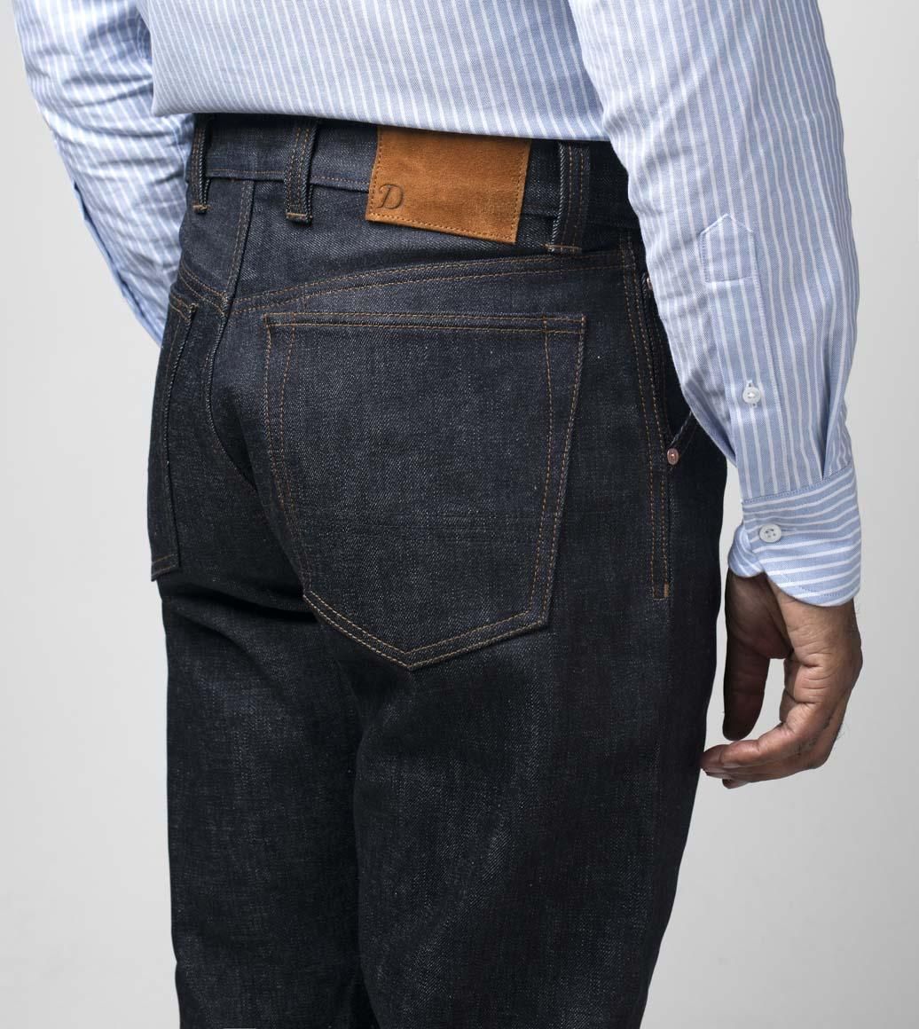 14.6oz Indigo Selvedge Denim Five-Pocket Jeans - Raw