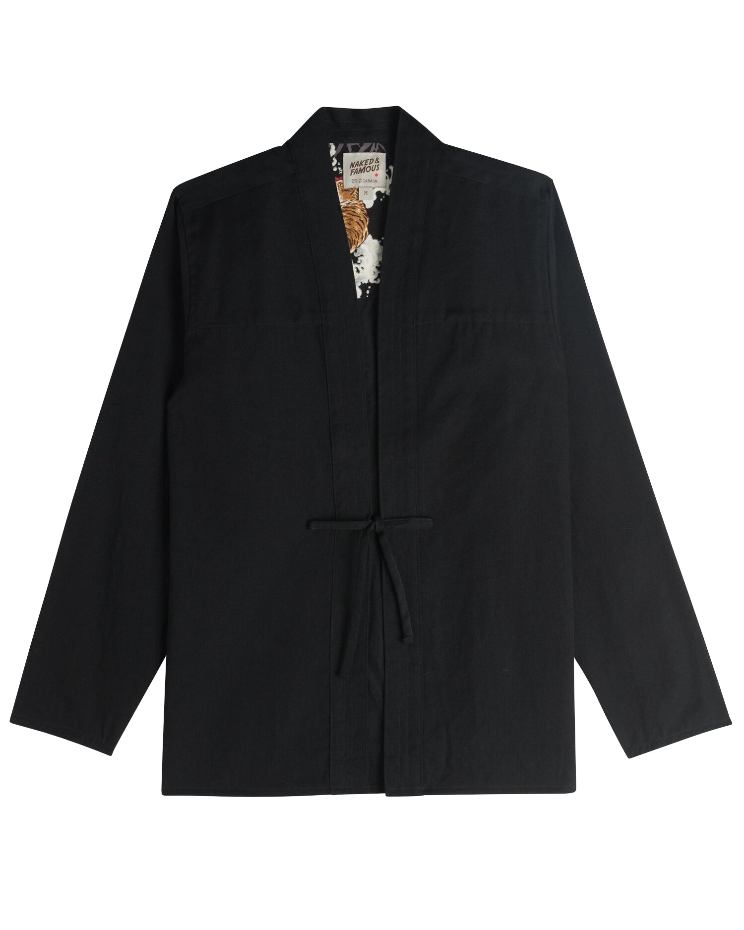 Kimono Shirt - Black Short Slub Denim