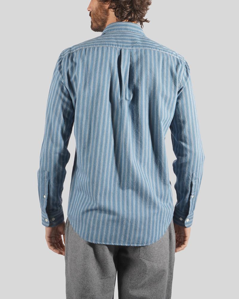 Flannel Stripe Shirt - Pastel Blue