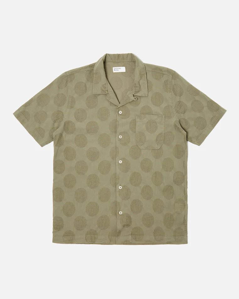 Road Shirt - Light Olive Dot Cotton